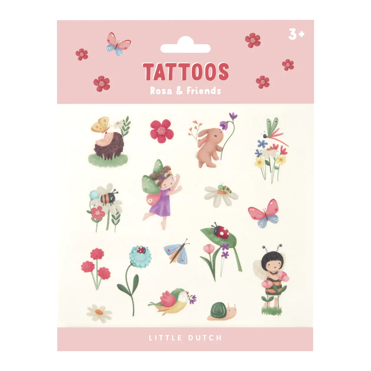 Little Dutch Stickerbuch Dress Me Up + Rosa & Friends Tattoos + Rosa & Friends Kuschelpuppe Anna