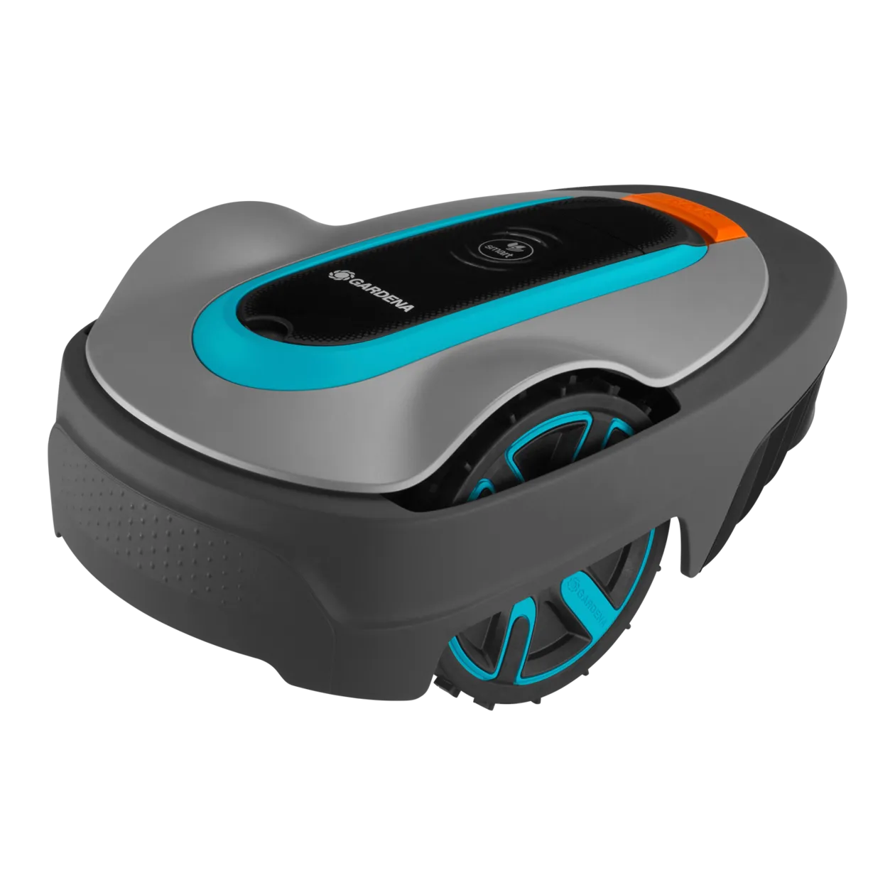 GARDENA smart SILENO city Robotic Lawnmower Set, 600 m², incl. Garage, Anthracite/Turquoise