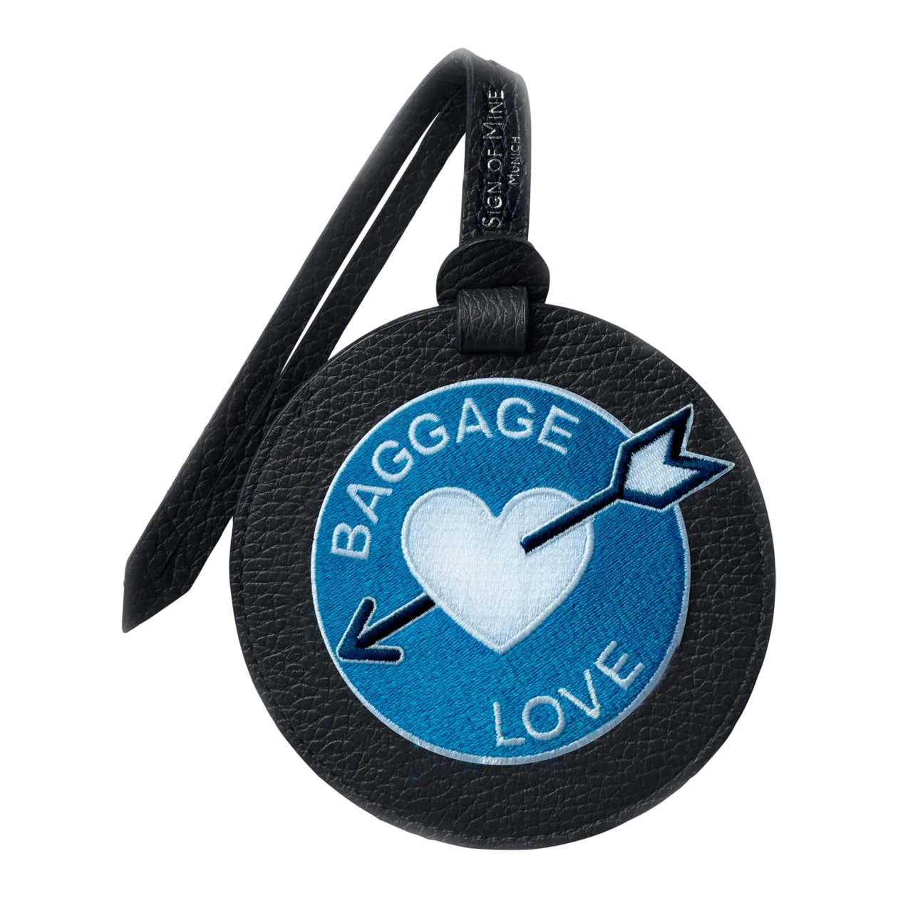 SIGN of MINE BAGGAGE LOVE Etichetta porta indirizzo, blu/bianco