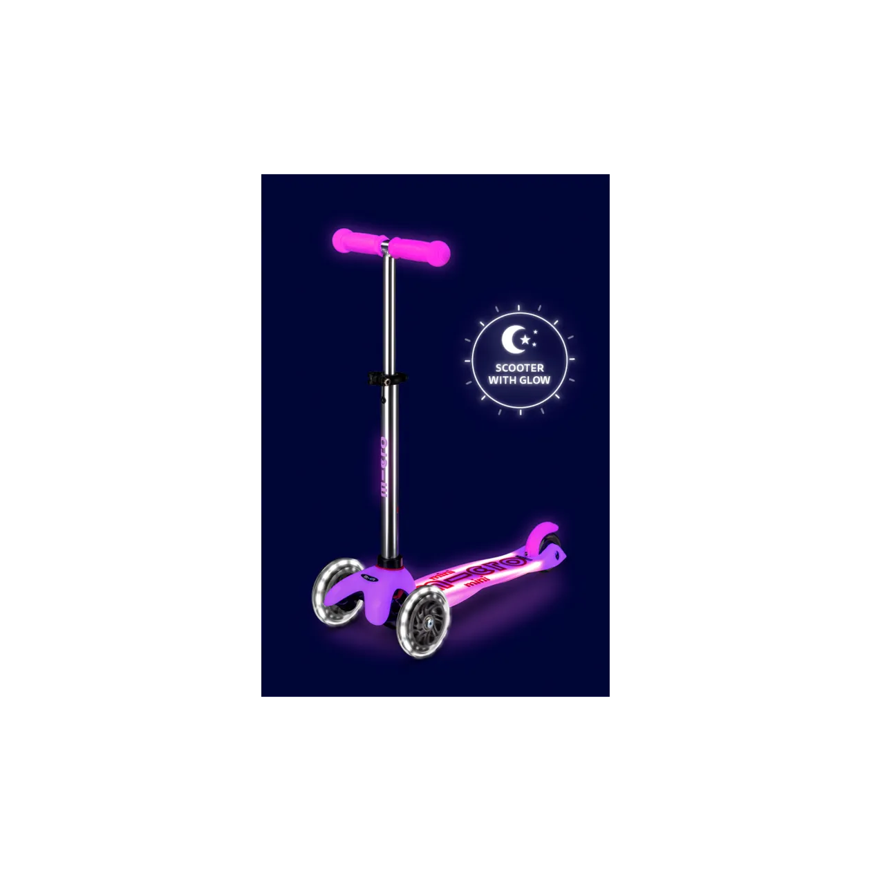 micro Mini Micro Deluxe Glow LED Plus Children's Scooter, Frosty Pink