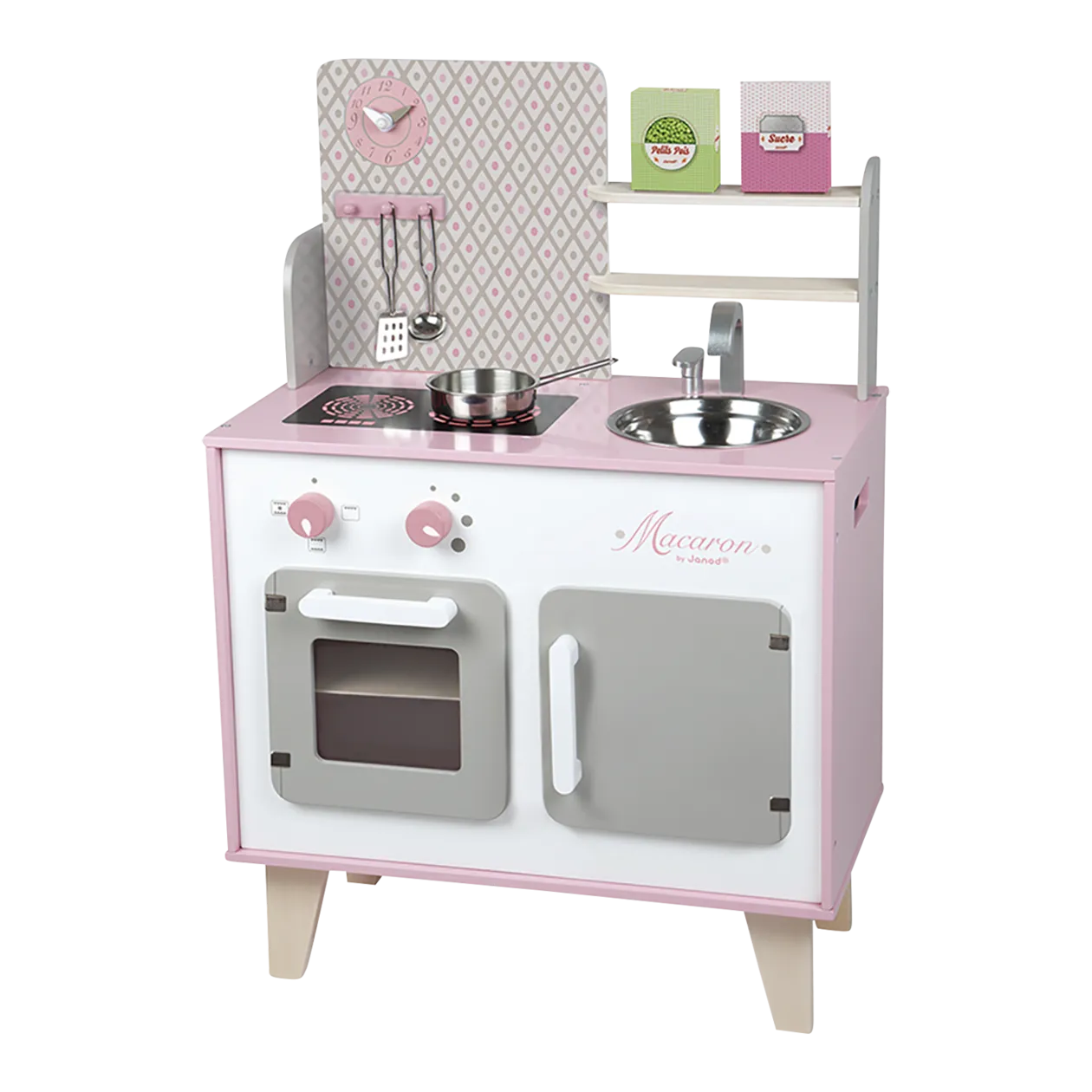 Janod Macaron Large Play Kitchen, Pink/White