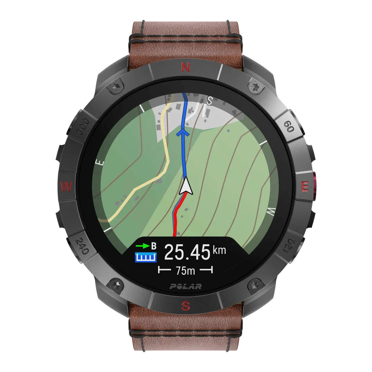 Polar Grit X2 Pro Titan GPS Multisport Smartwatch, Titan/Autumn