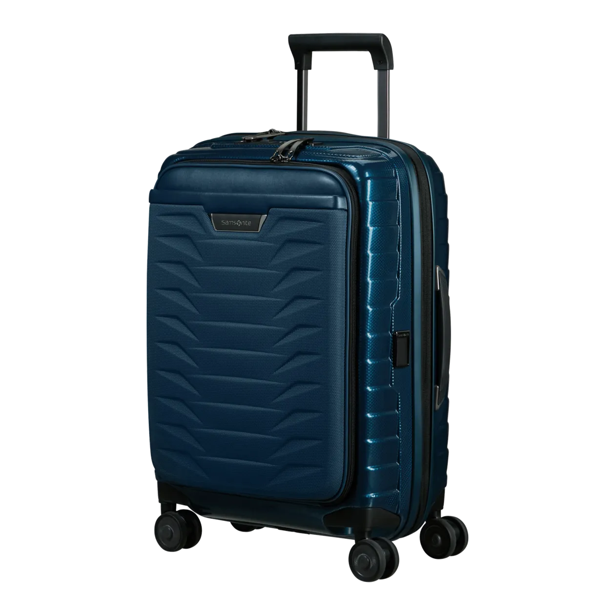 Samsonite Proxis Spinner 55/20 Easy Access Valise à roulettes S (extensible), Petrol Blue