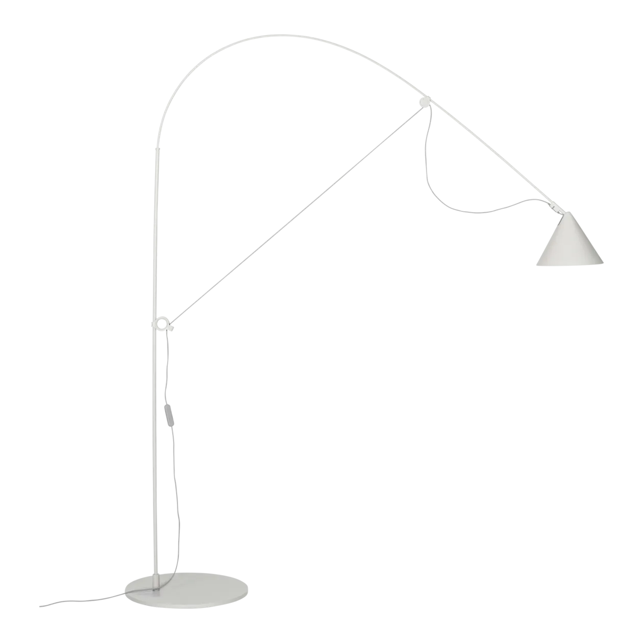 Midgard AYNO L Floor Lamp, Silk Grey / Grey