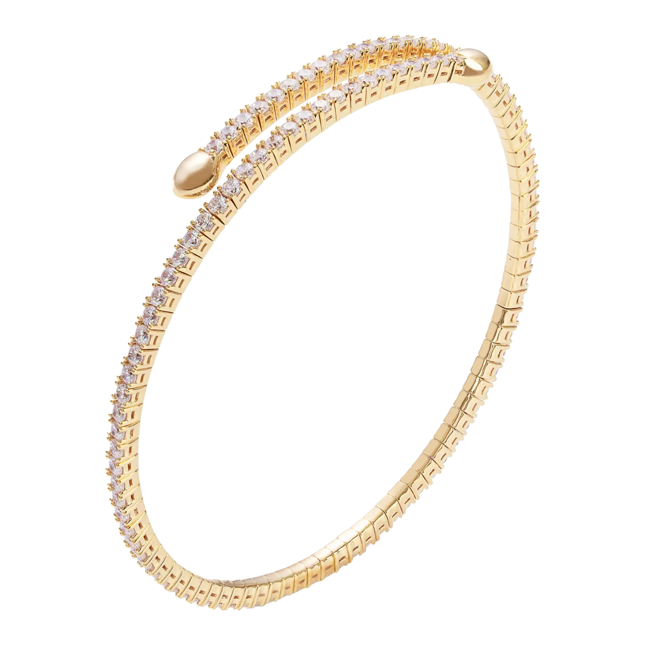 Haus of Dietrich SparkleFlex Bracciale, toni oro / bianco