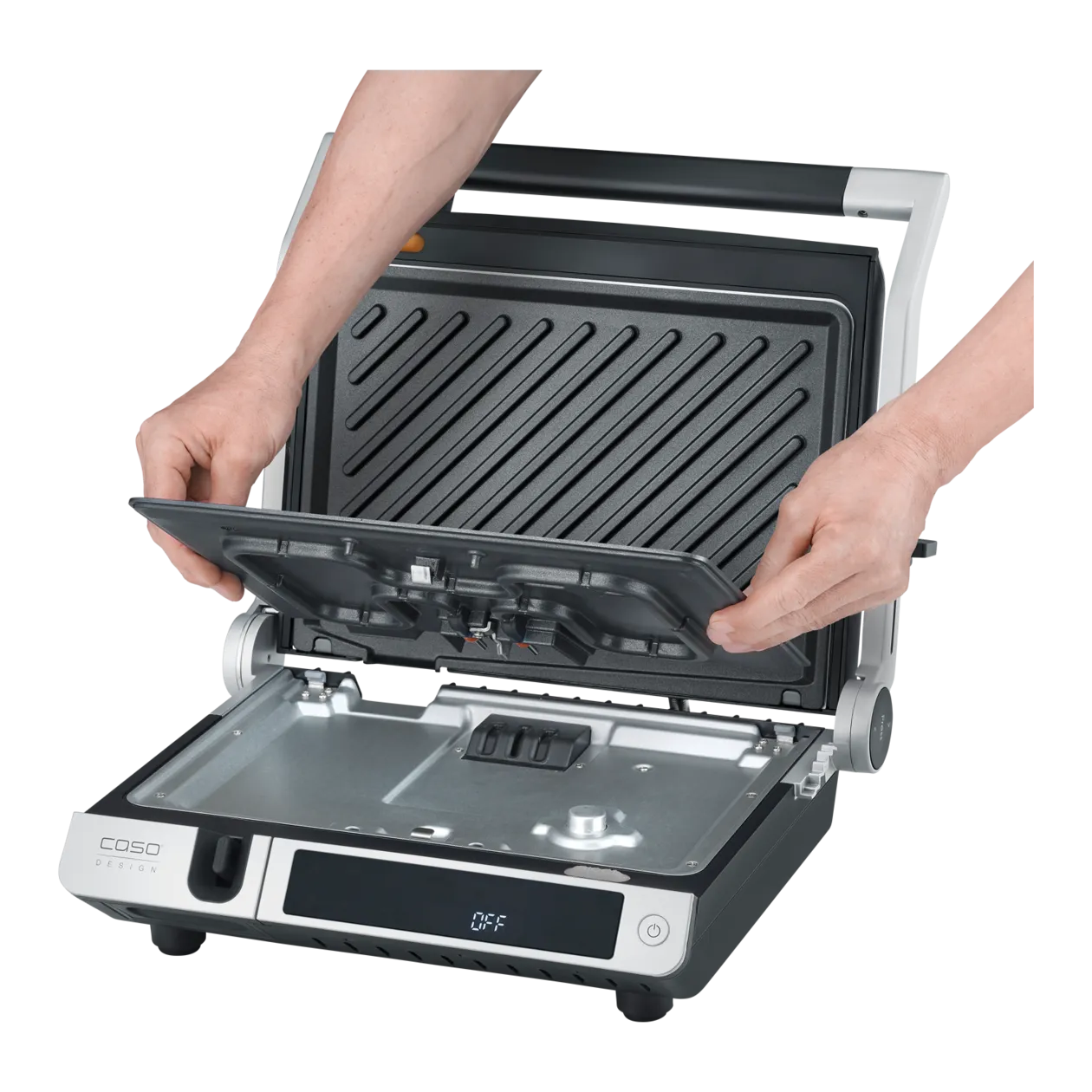 CASO Design SteakMaster Pro Doppelkontaktgrill, Silber