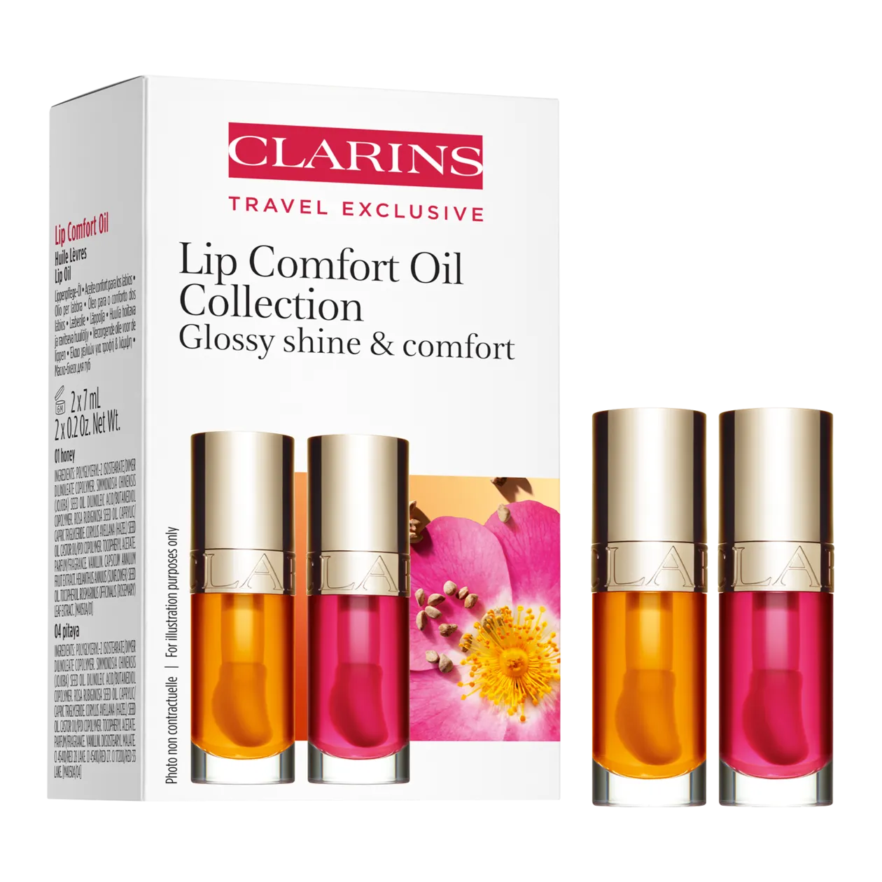 Clarins Lip Comfort Oil Set, 2 x 7 ml