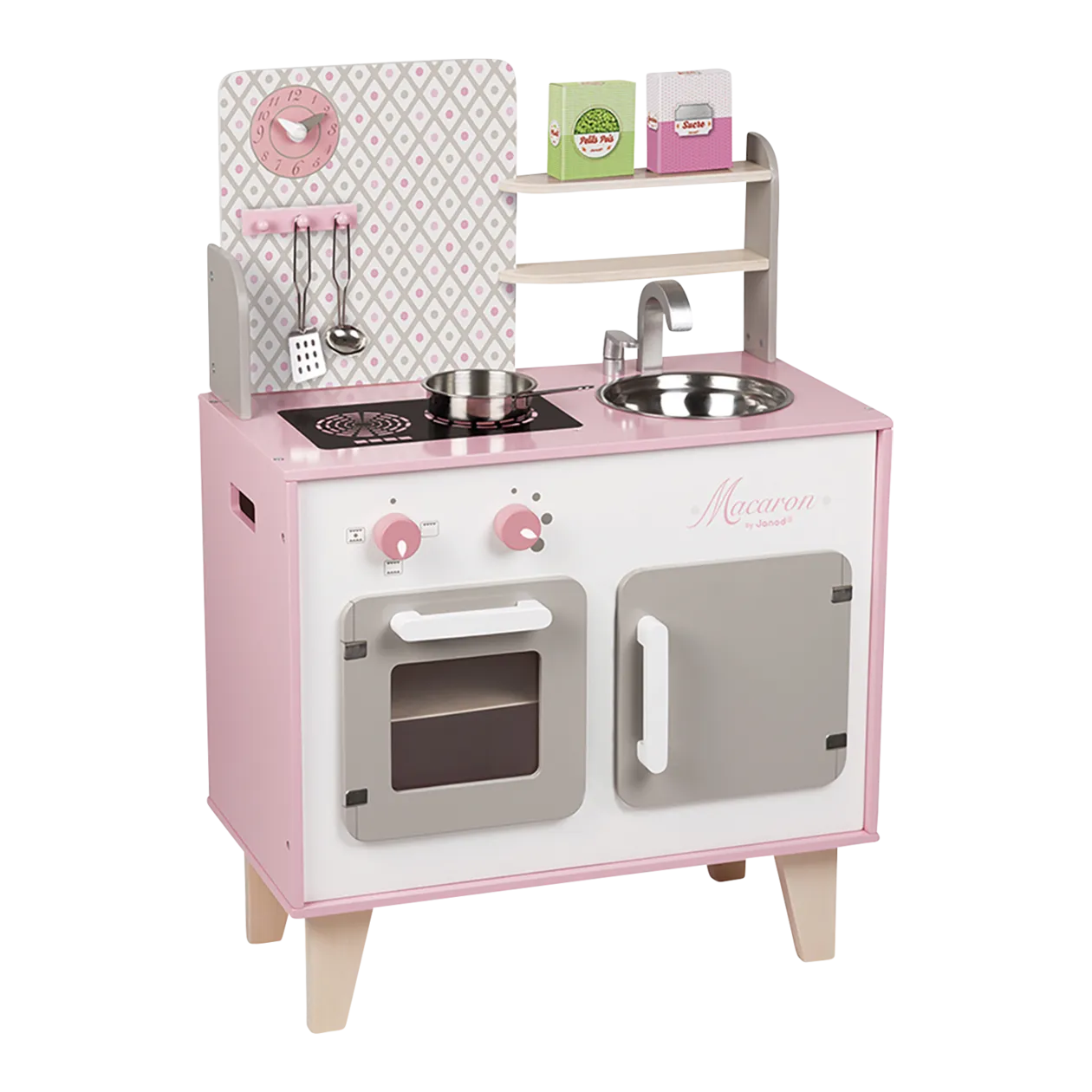 Janod Macaron Large Play Kitchen, Pink/White