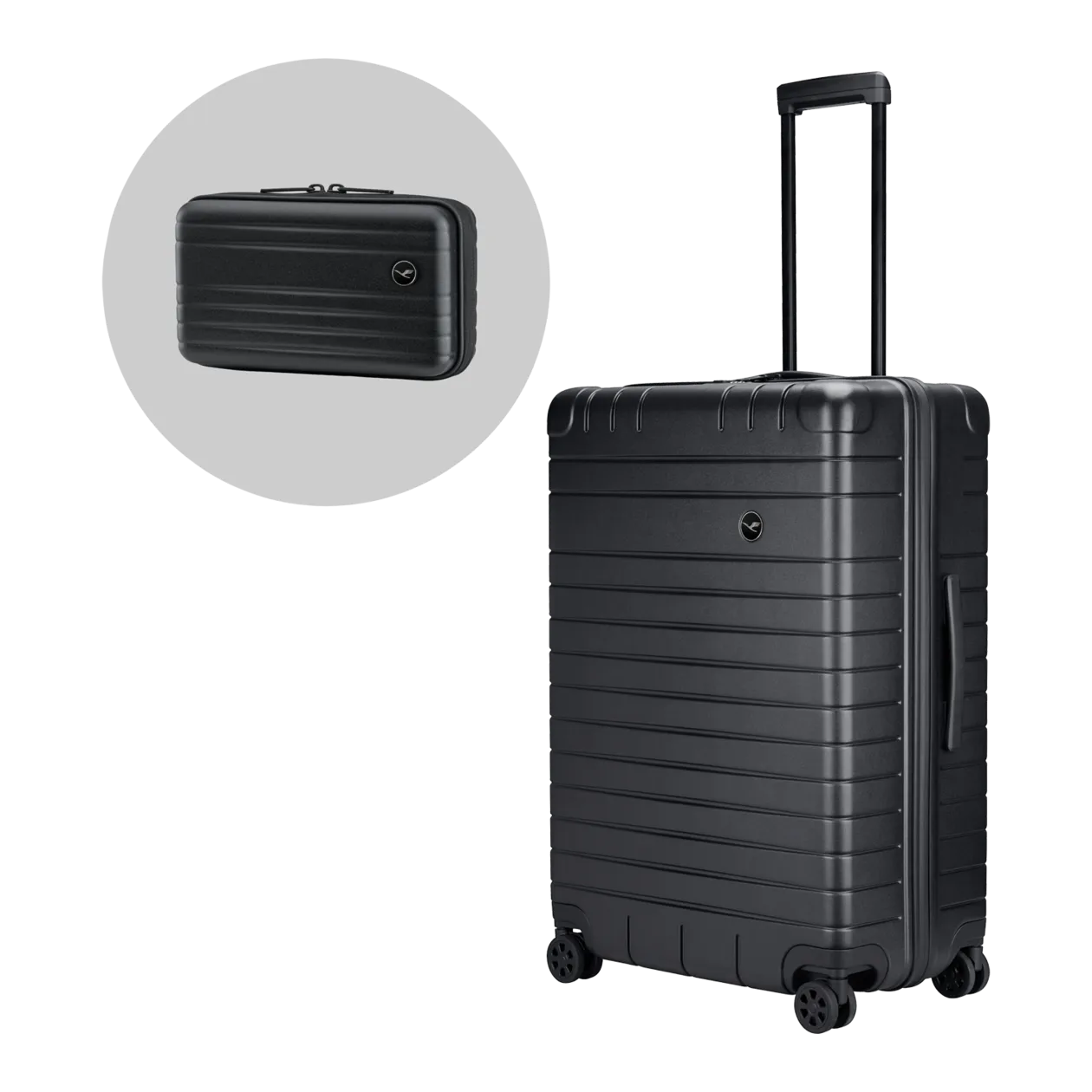 Lufthansa Life Collection Trolley L + Amenity Kit, Schwarz