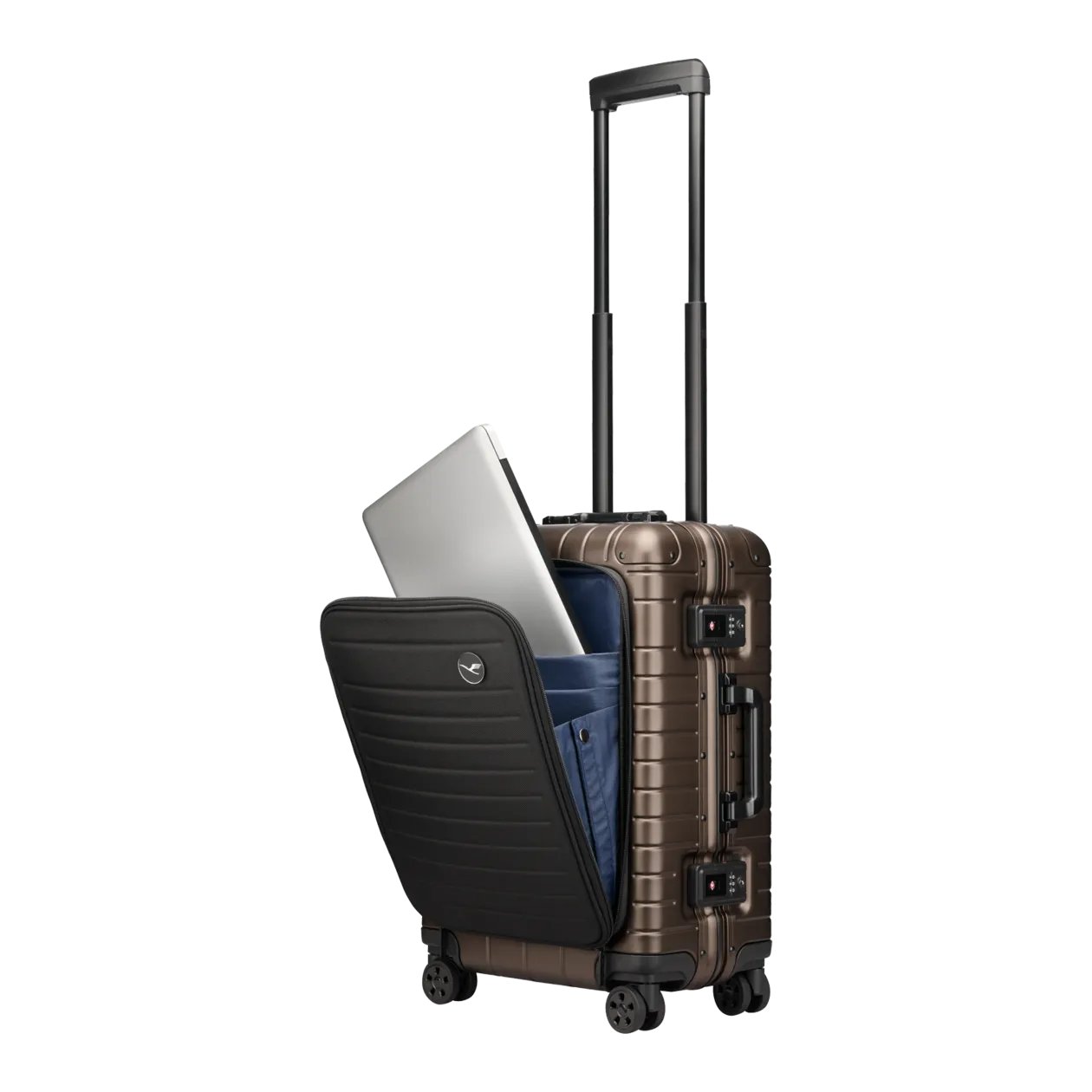 Lufthansa Aluminium Collection First Class Edition Trolley S mit Vortasche, Bronze