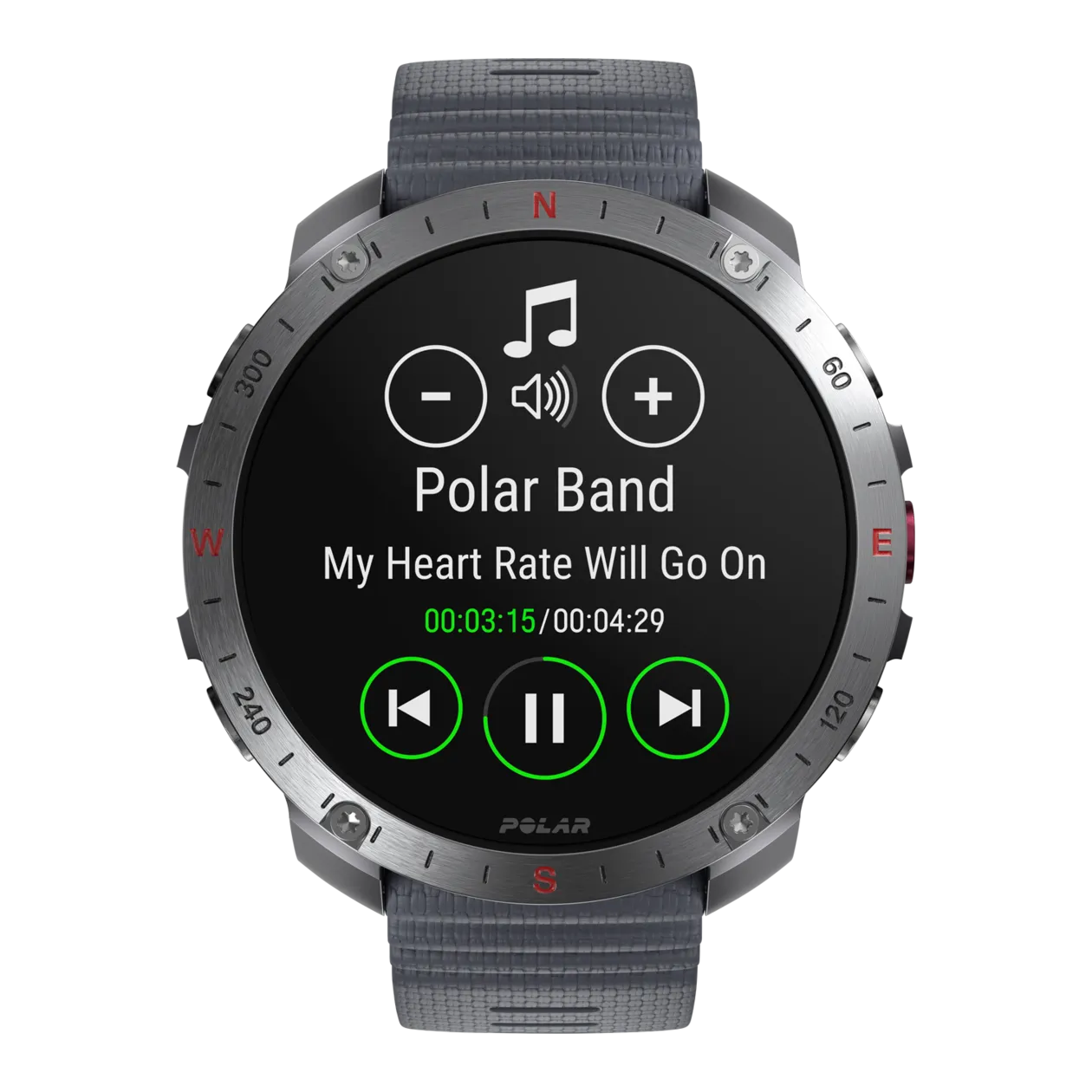 Polar Grit X2 Pro GPS Multisport Smartwatch, Stone Grey