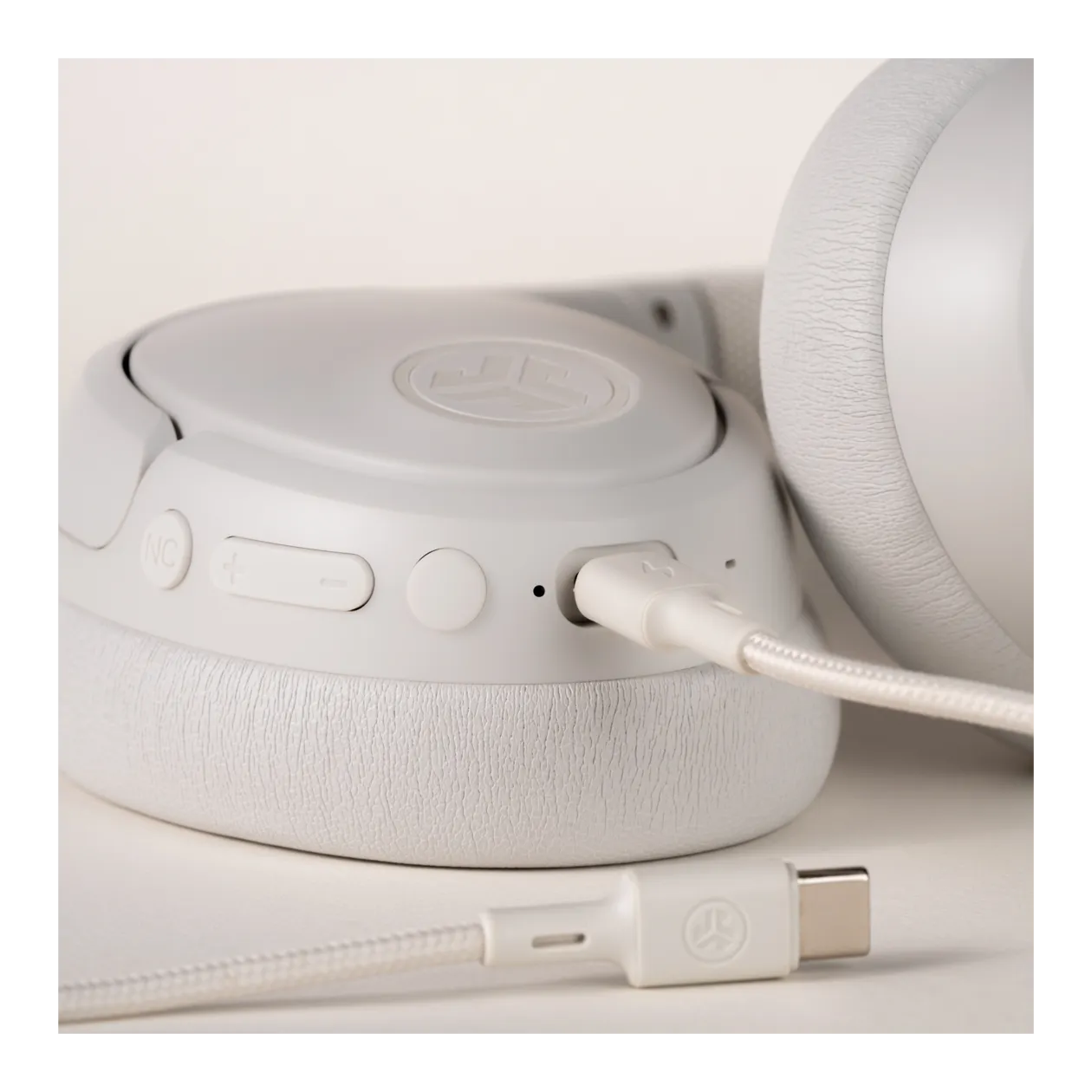 JLab JBuds LUX ANC Over Ear casque audio, Cloud White