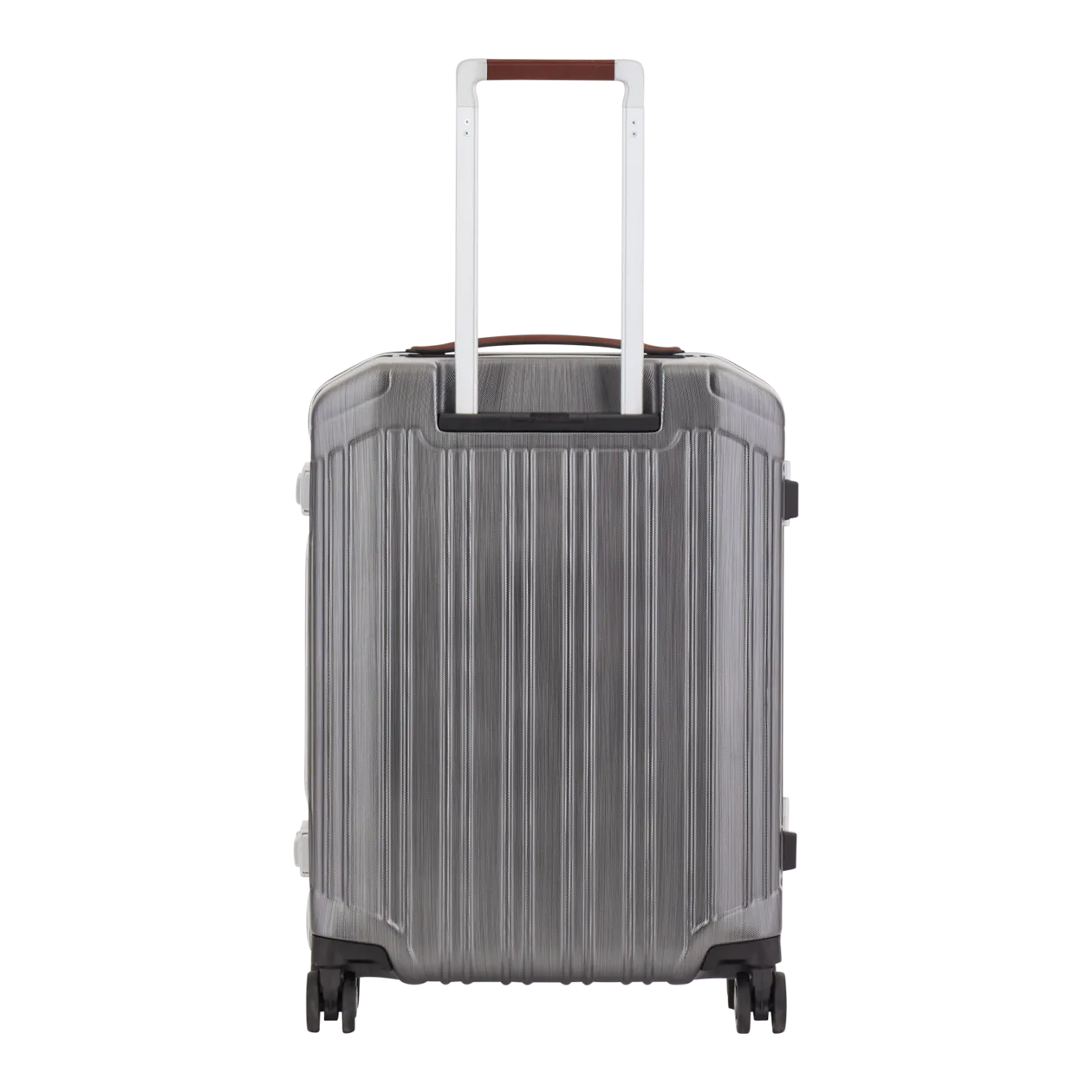 Piquadro Trolley da cabina S ultra slim, grigio argento/cognac