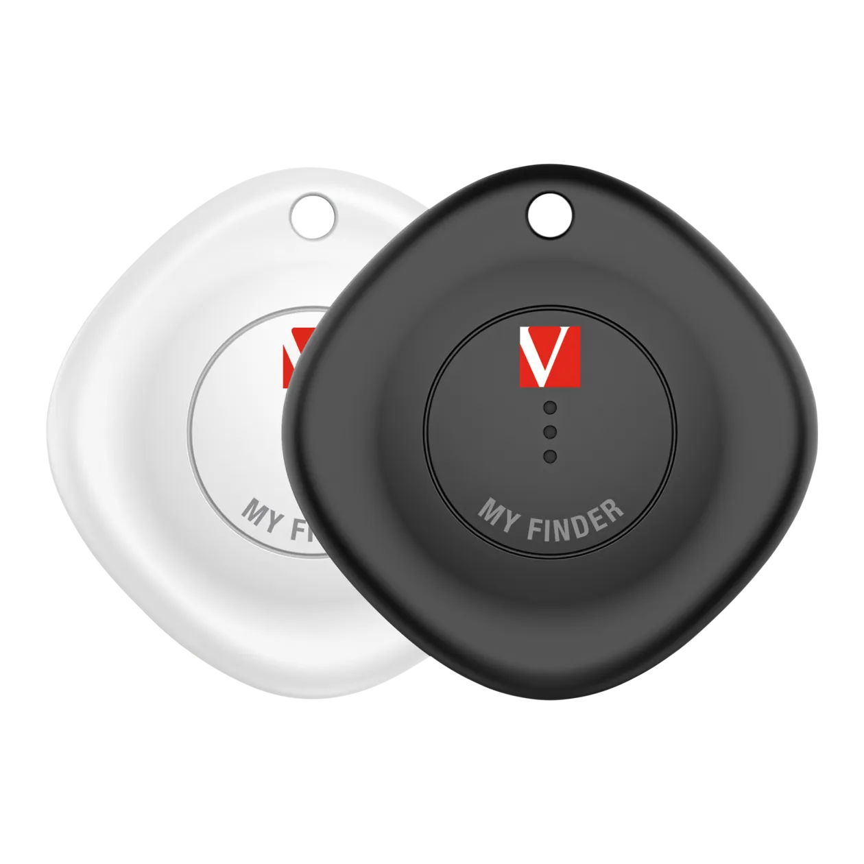 Verbatim My Finder Bluetooth®-Tracker, 2er-Set, Schwarz/Weiß