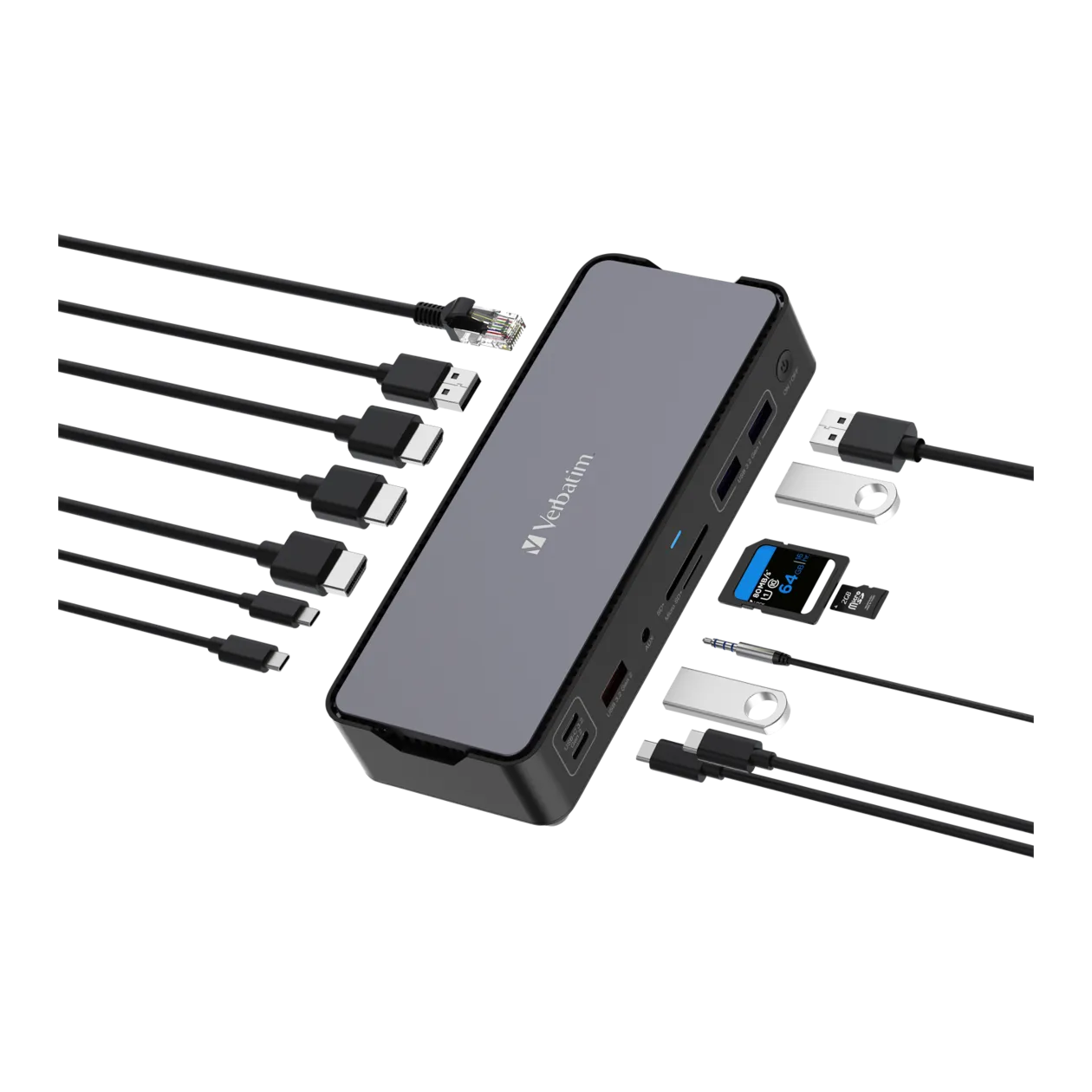 Verbatim USB-C Pro CDS-15 Station d'accueil, gris