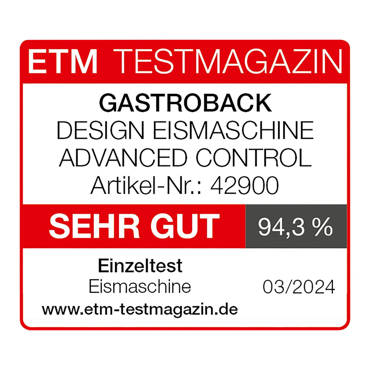 Gastroback Design Advanced Control Eismaschine, Edelstahl/Schwarz