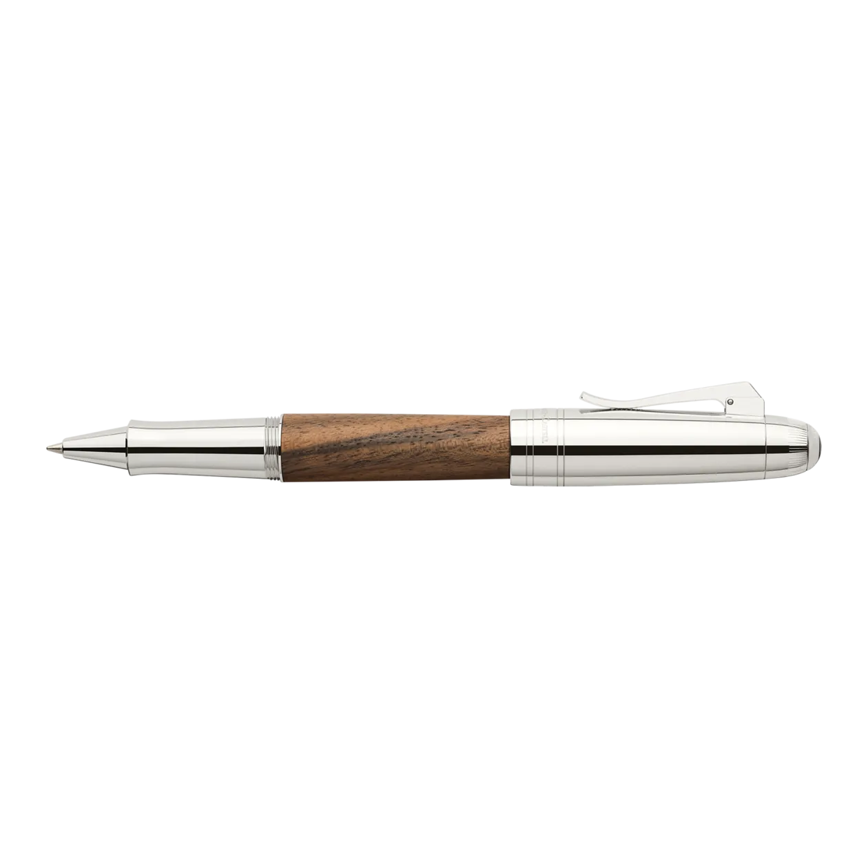 Graf von Faber-Castell Magnum Rollerball Pen, Brown / Platinum-Coloured