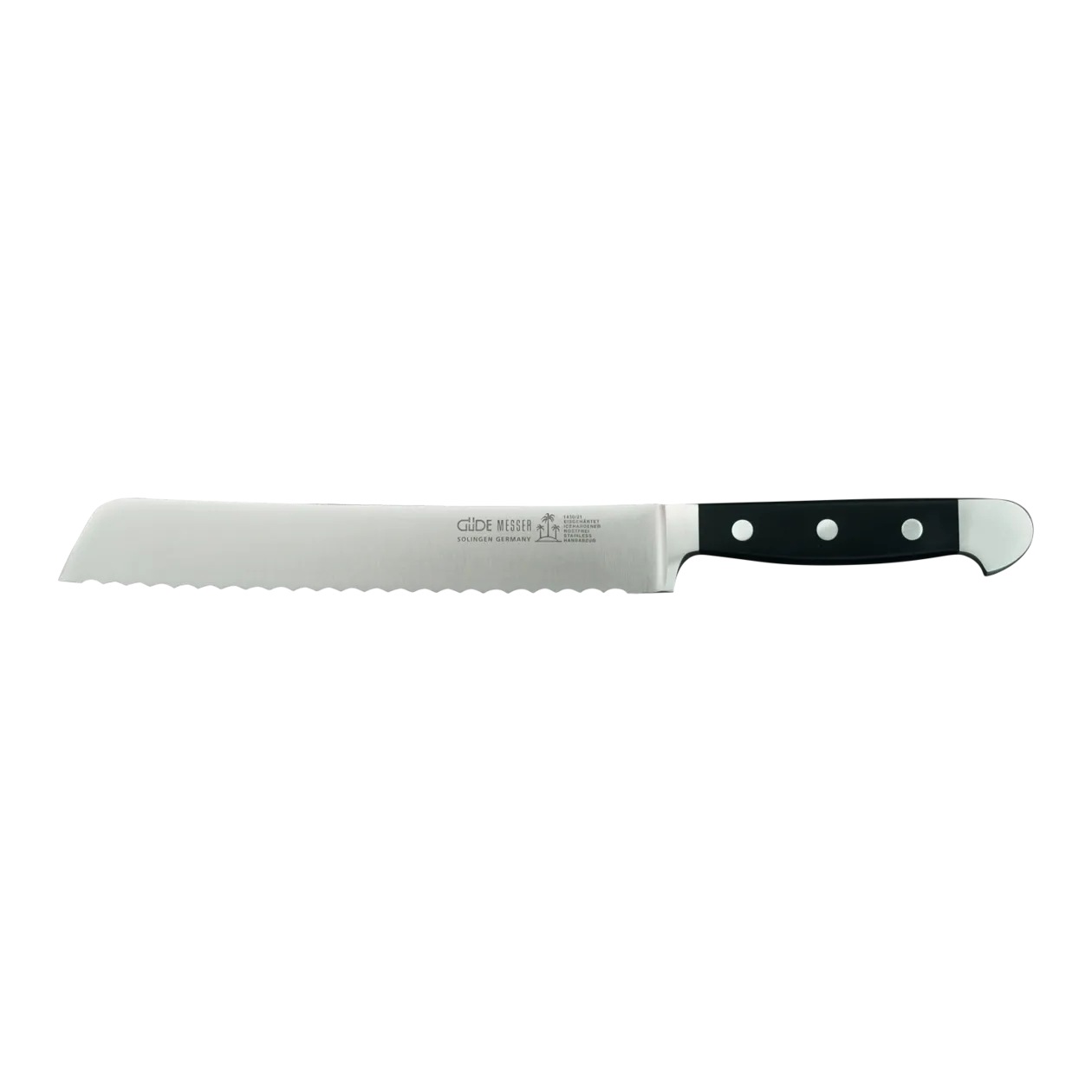 GÜDE Alpha Bread Knife, 21 cm, Stainless Steel / Black