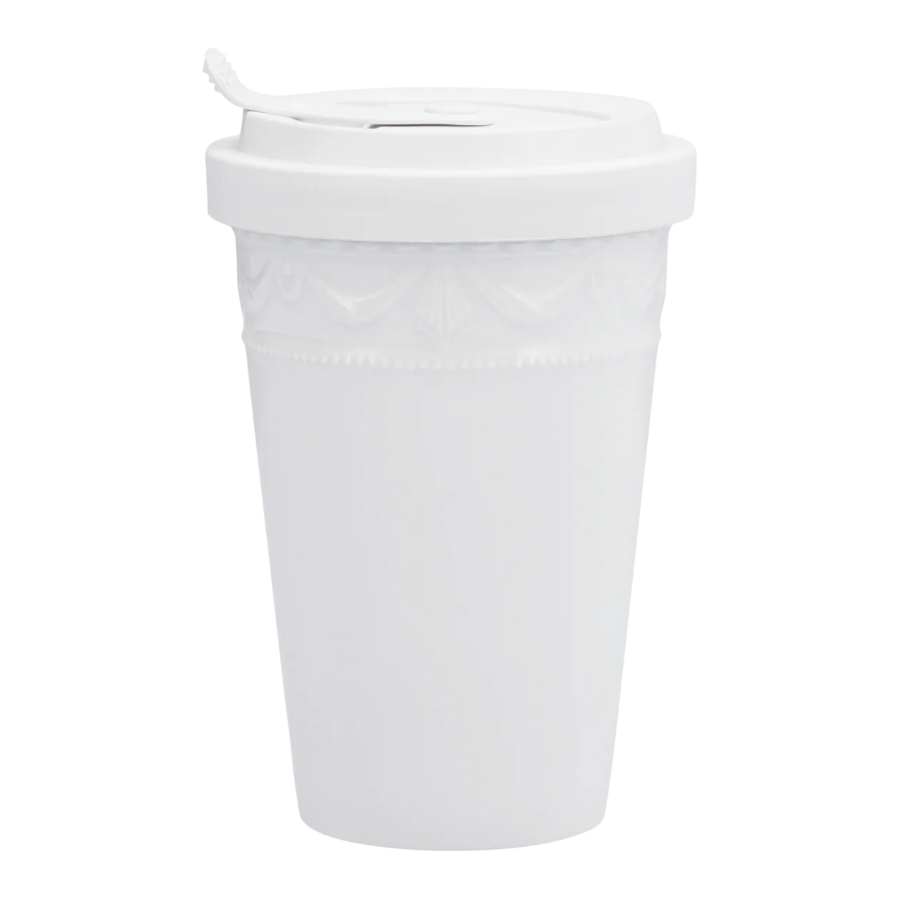 KPM Berlin KURLAND To-Go Cup with Apple Leather Zarf, White/Black