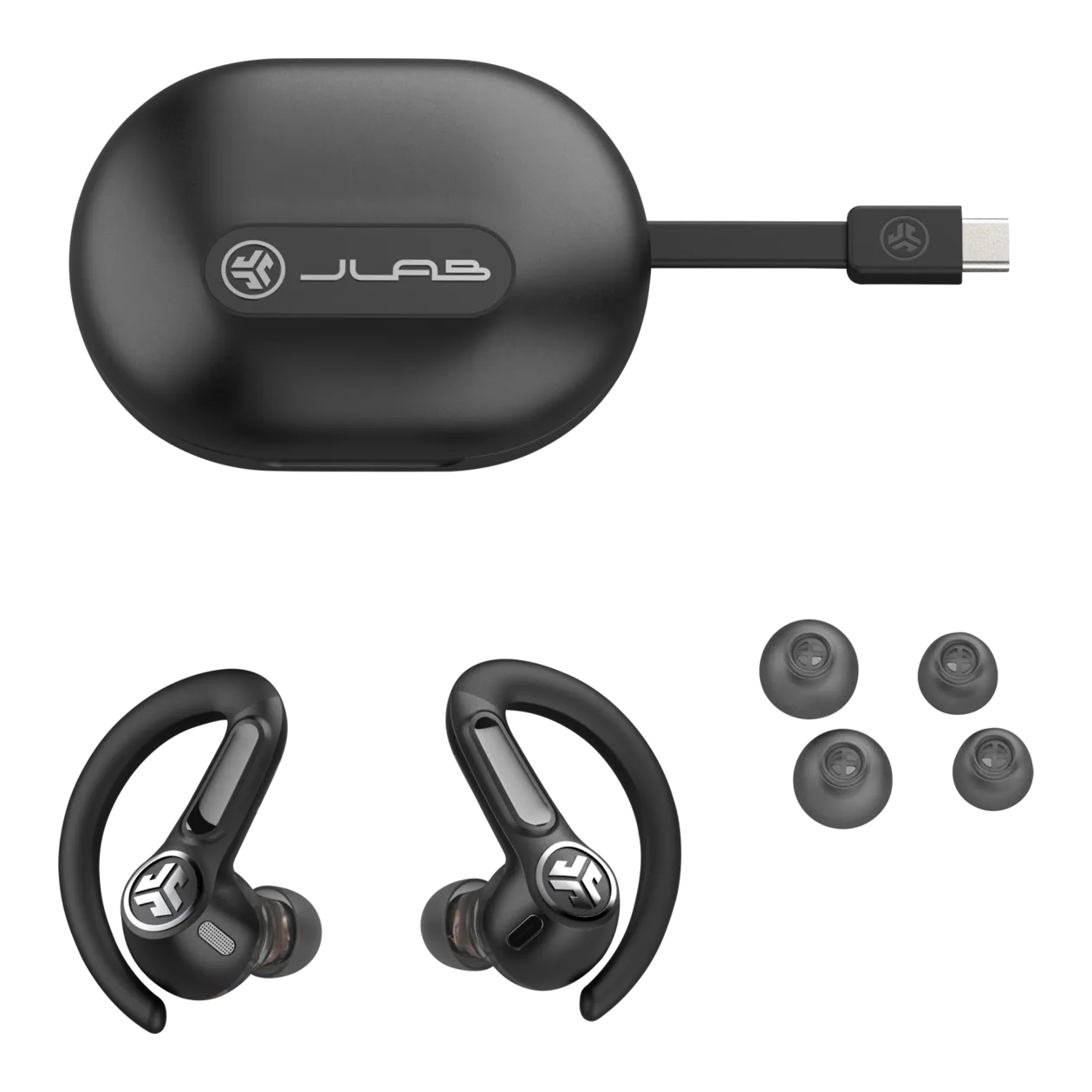 JLab Epic Sport ANC 3 Écouteurs intra-auriculaires véritablement sans fil, noir