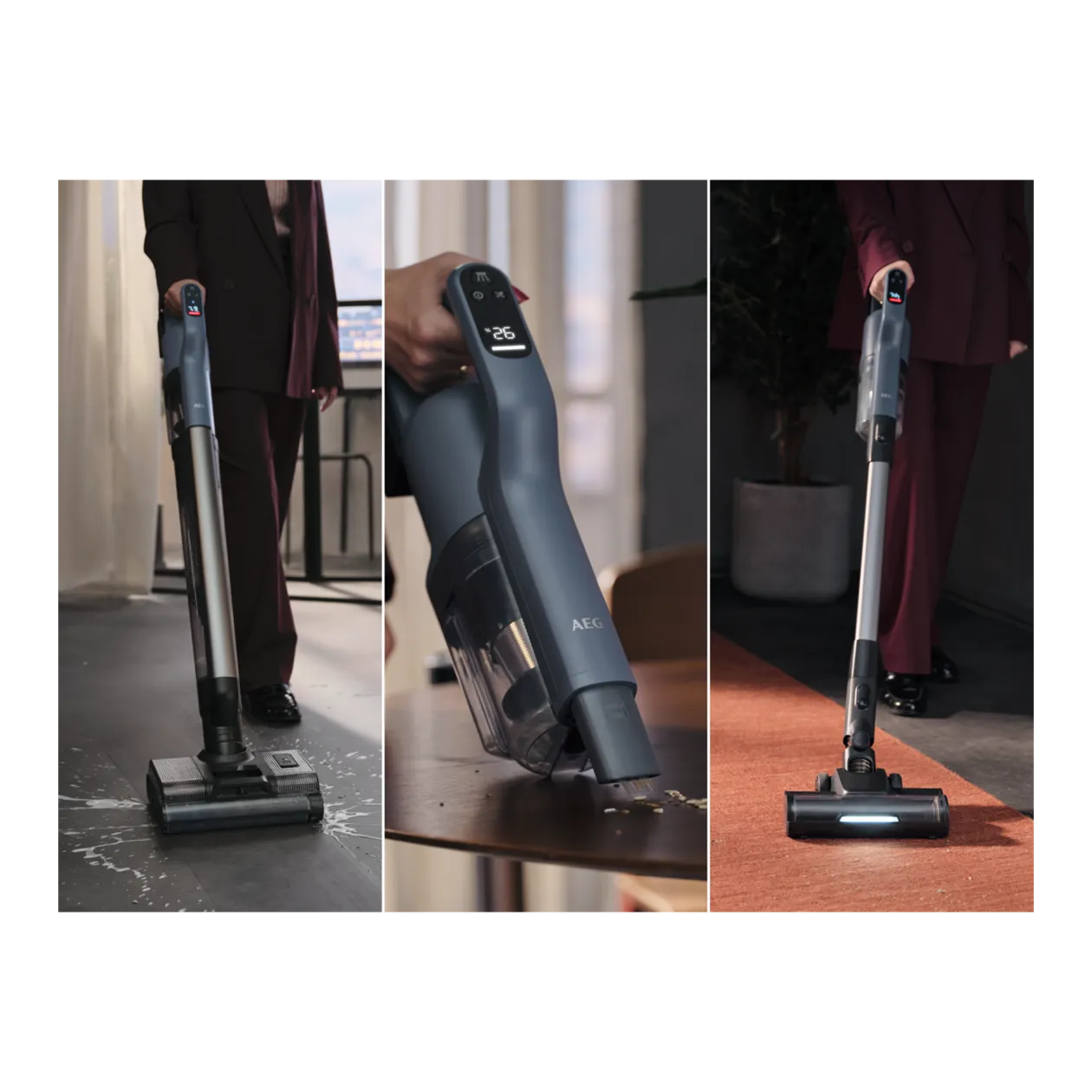 AEG 3-in-1 Wet&Dry AW82U2DG Cordless Vacuum Cleaner, Dark Grey