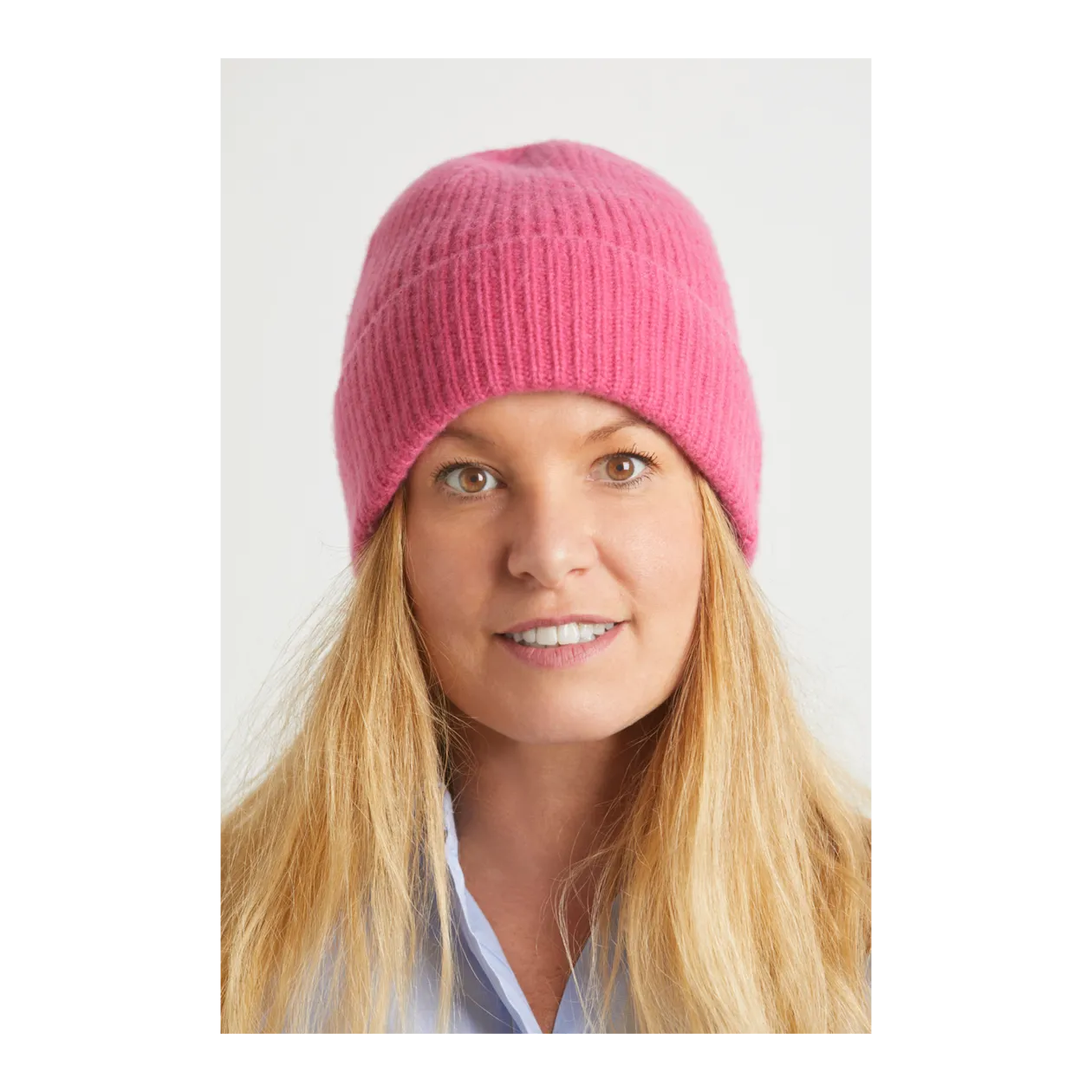 Bakaree Cashmere Hat, Raspberry Sorbet