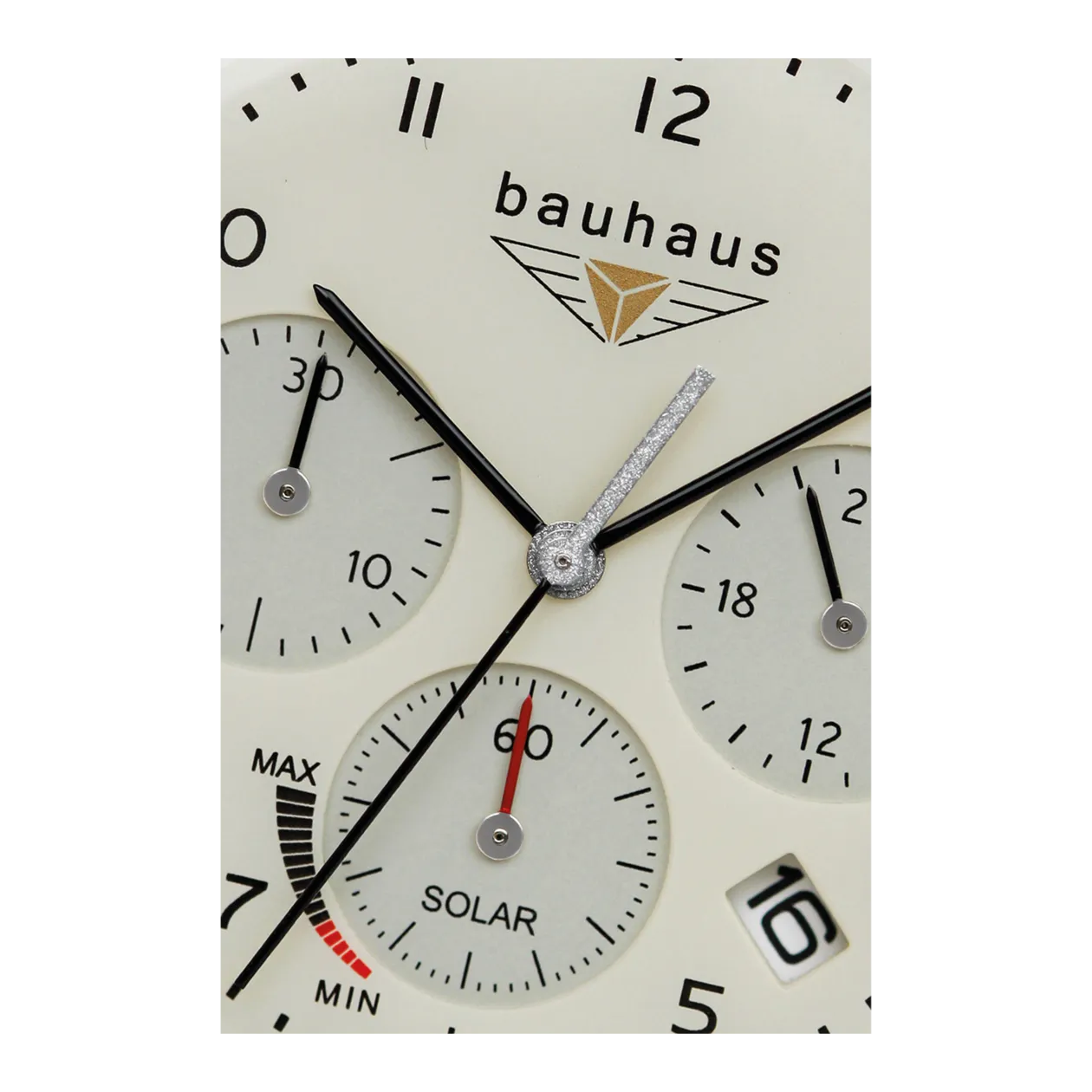 Bauhaus Dessau 20865 Montre-bracelet, argenté/beige