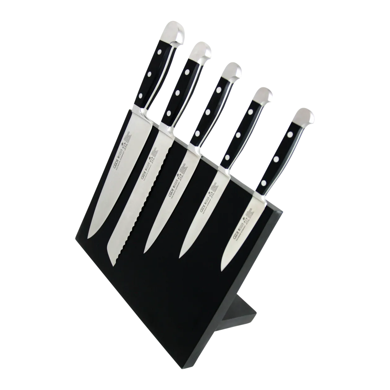 GÜDE Alpha Knife Block, 6 Pcs., Stainless Steel / Black