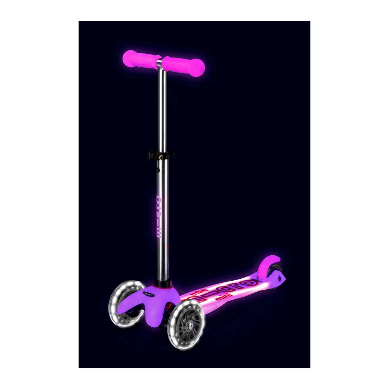 micro Mini Micro Deluxe Glow LED Plus Children's Scooter, Frosty Pink