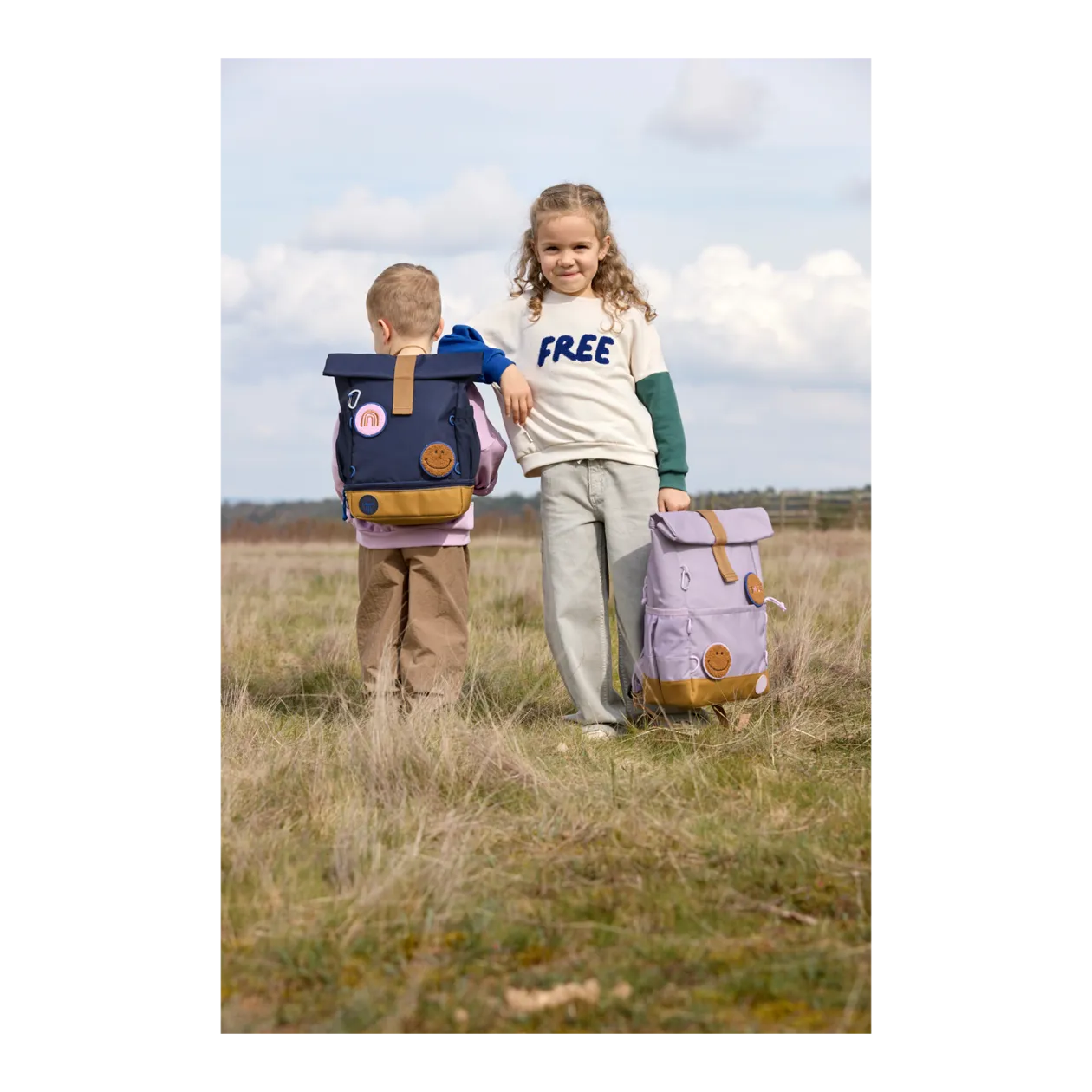 LÄSSIG Little Gang Mini Rolltop Kinderrucksack, Navy