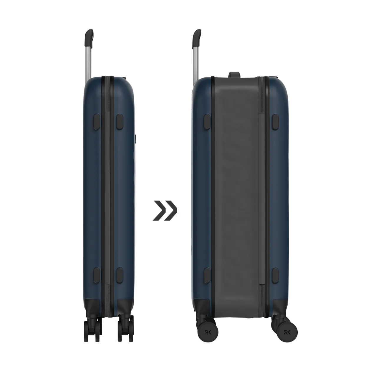 Rollink VEGA360 Valise à roulettes L (pliable), Atlantic Blue