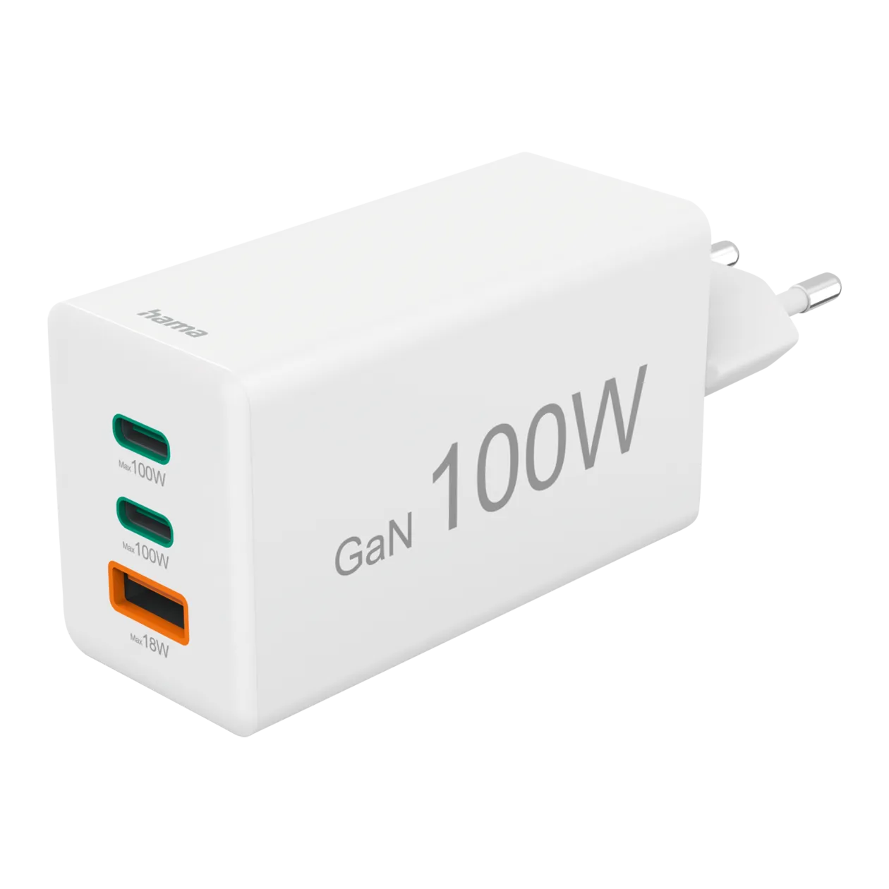 Hama USB-C/USB-A PD Charger, 100 W, White