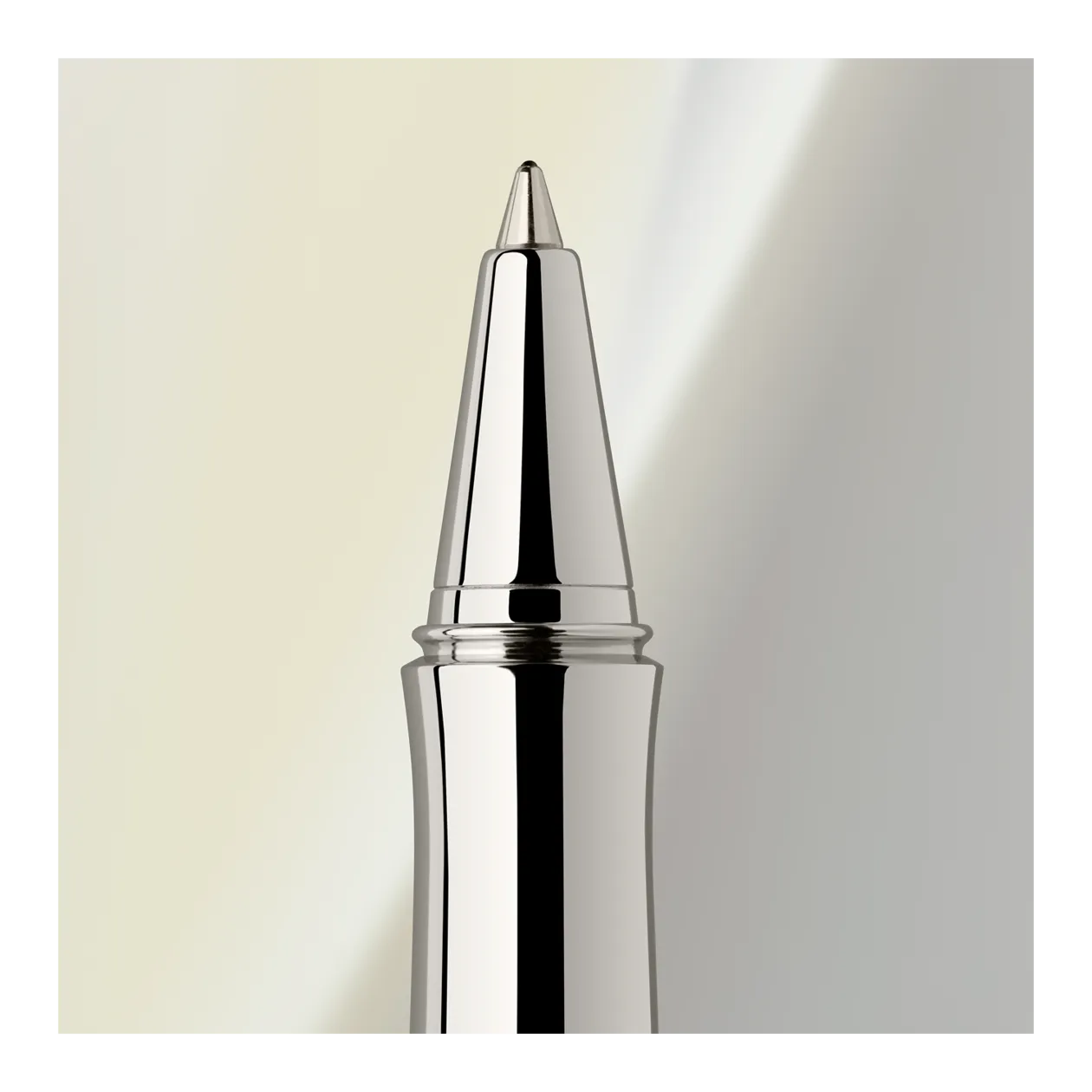 Graf von Faber-Castell Guilloche Rhodium Rollerball Pen, Silver-Coloured