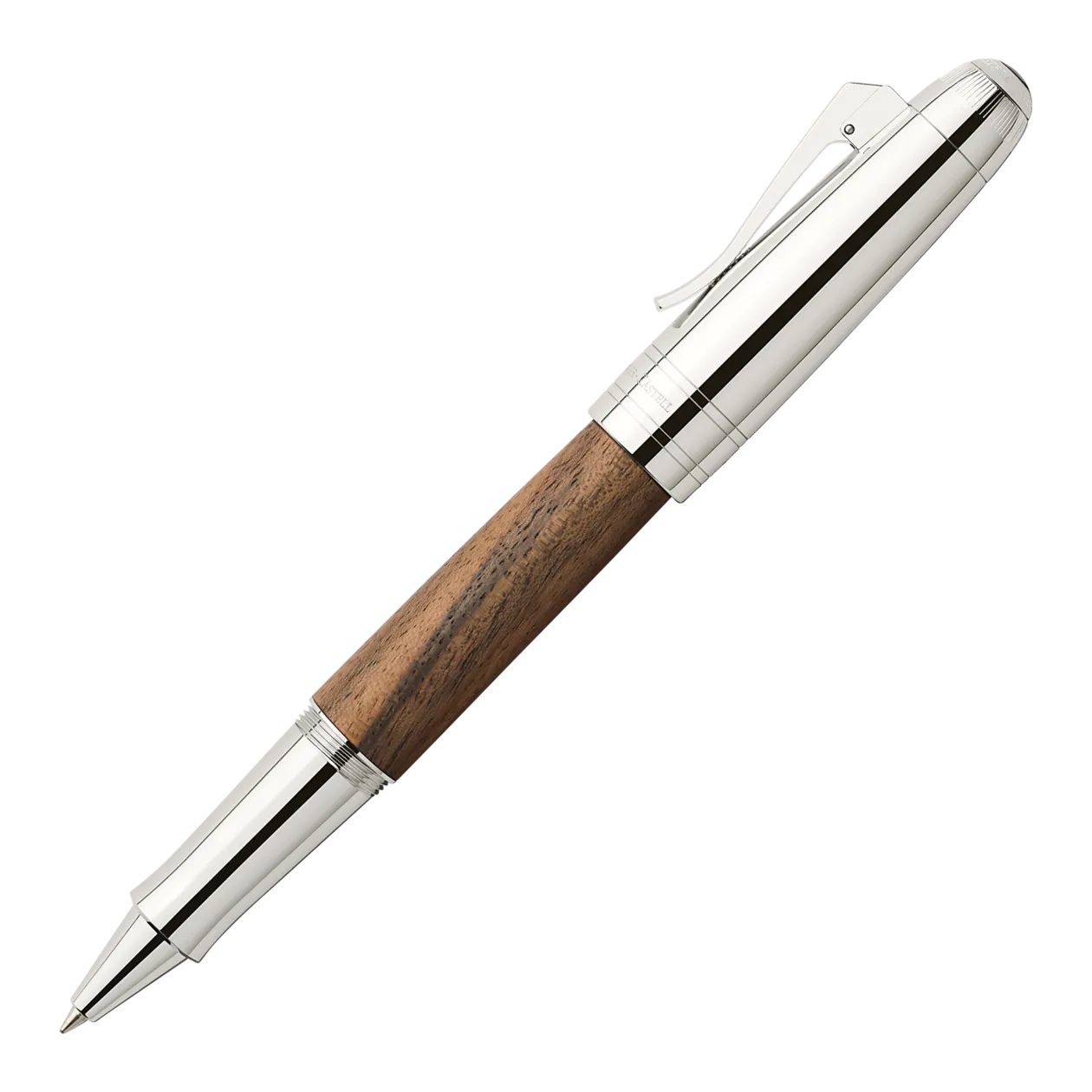 Graf von Faber-Castell Magnum Rollerball Pen, Brown / Platinum-Coloured