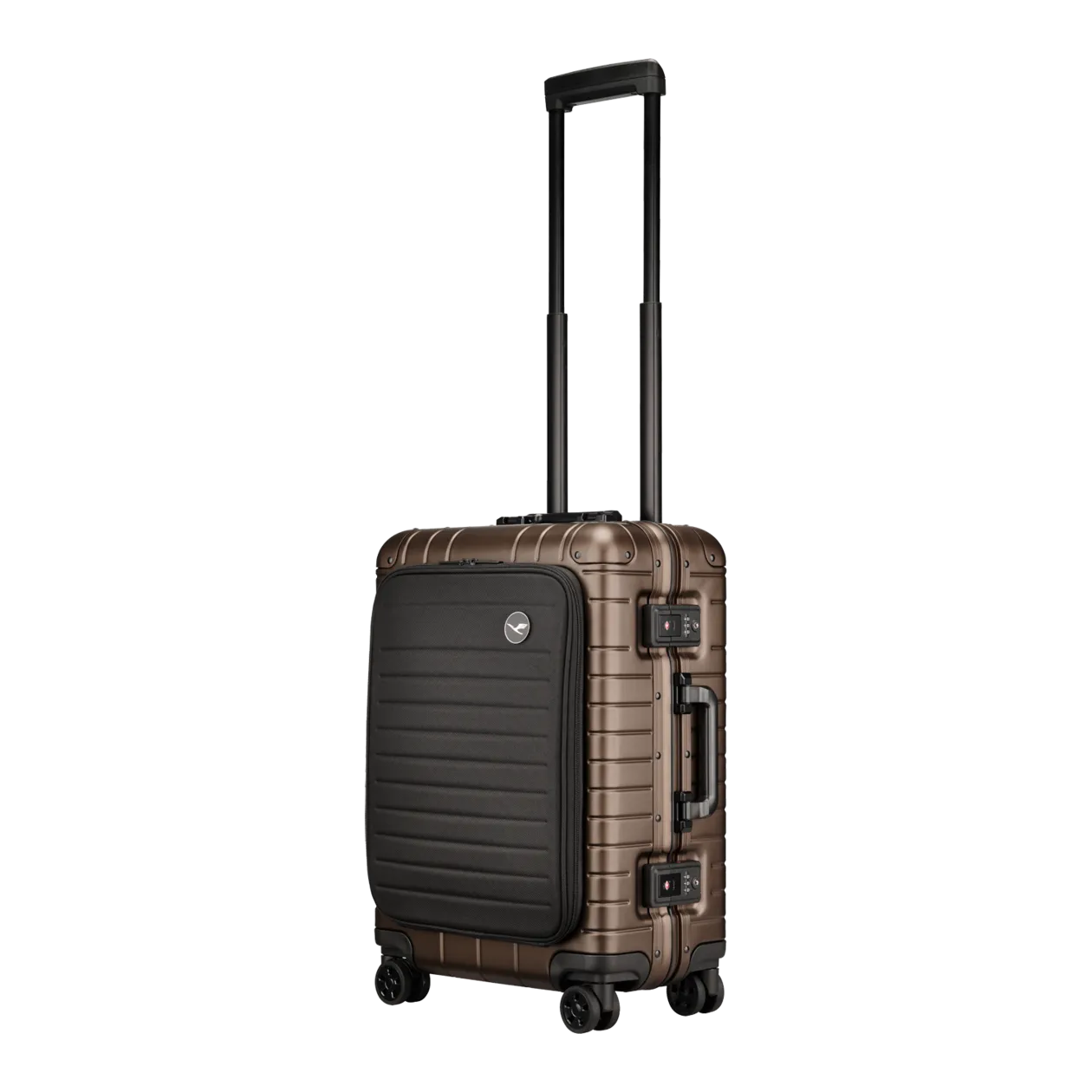 Lufthansa Aluminium Collection First Class Edition Trolley S con tasca frontale, bronzo