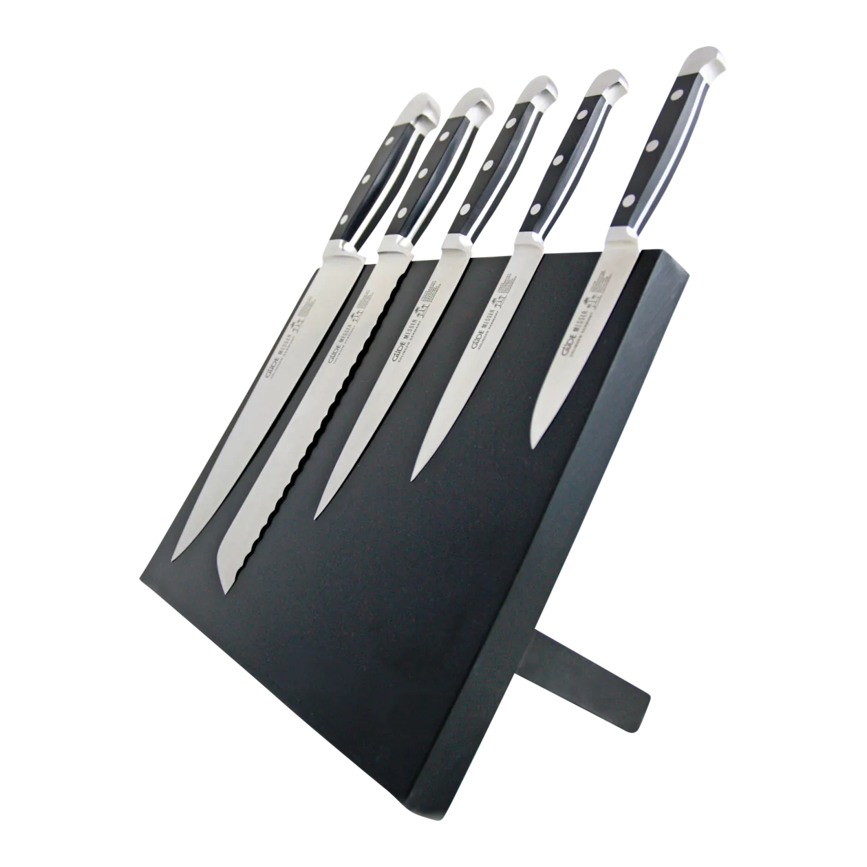 GÜDE Alpha Knife Block, 6 Pcs., Stainless Steel / Black