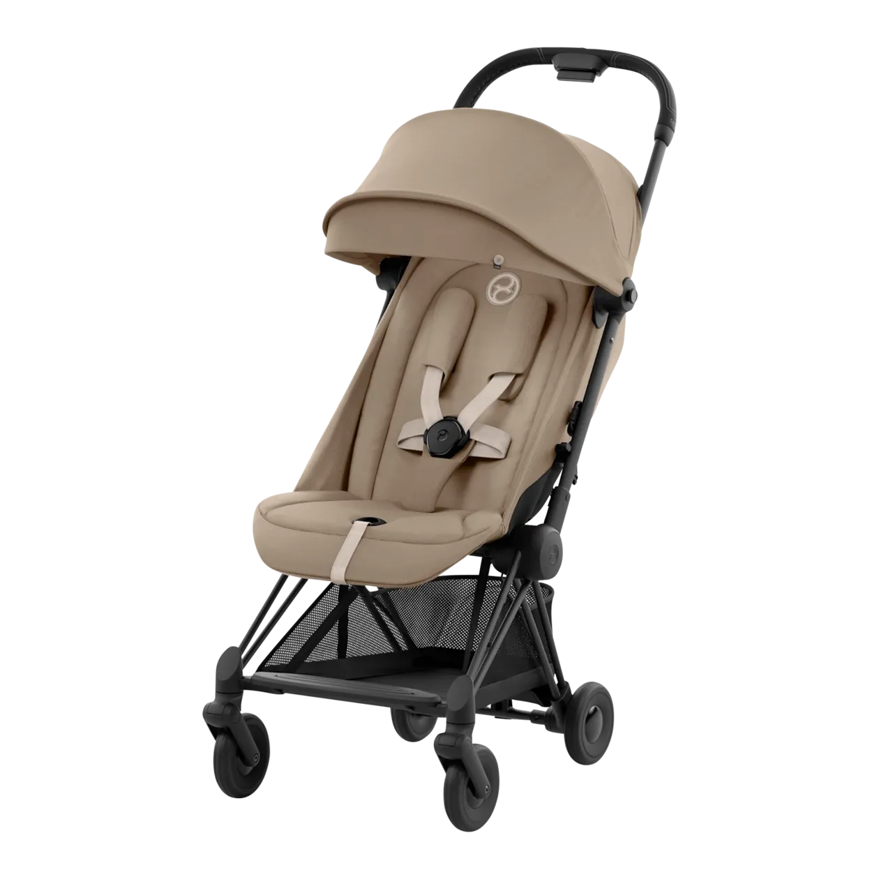 CYBEX Coya Matt Black Buggy, Cozy Beige / Beige