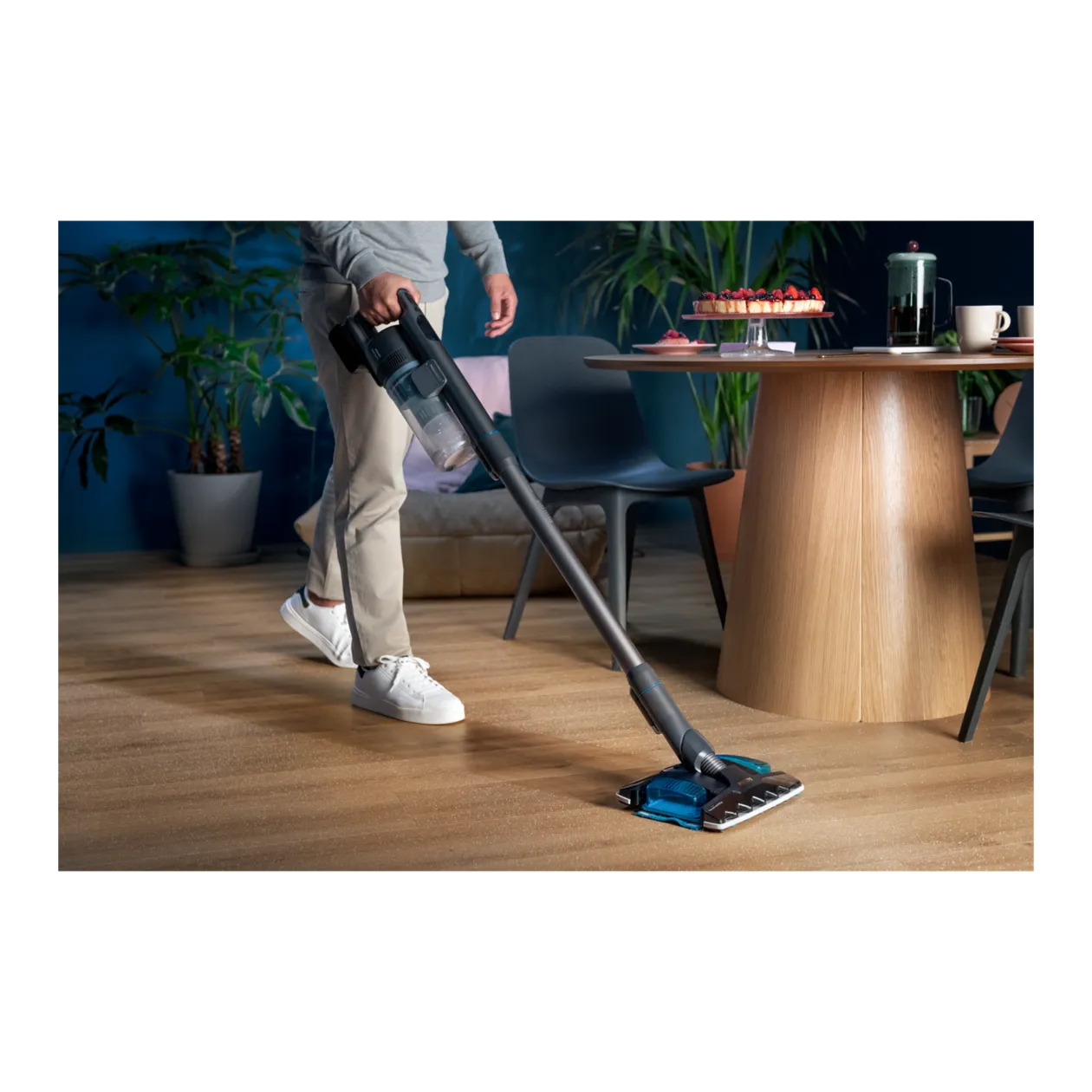 Philips 8000 Series Aqua Plus Cordless Vacuum Cleaner, Dark Petrol