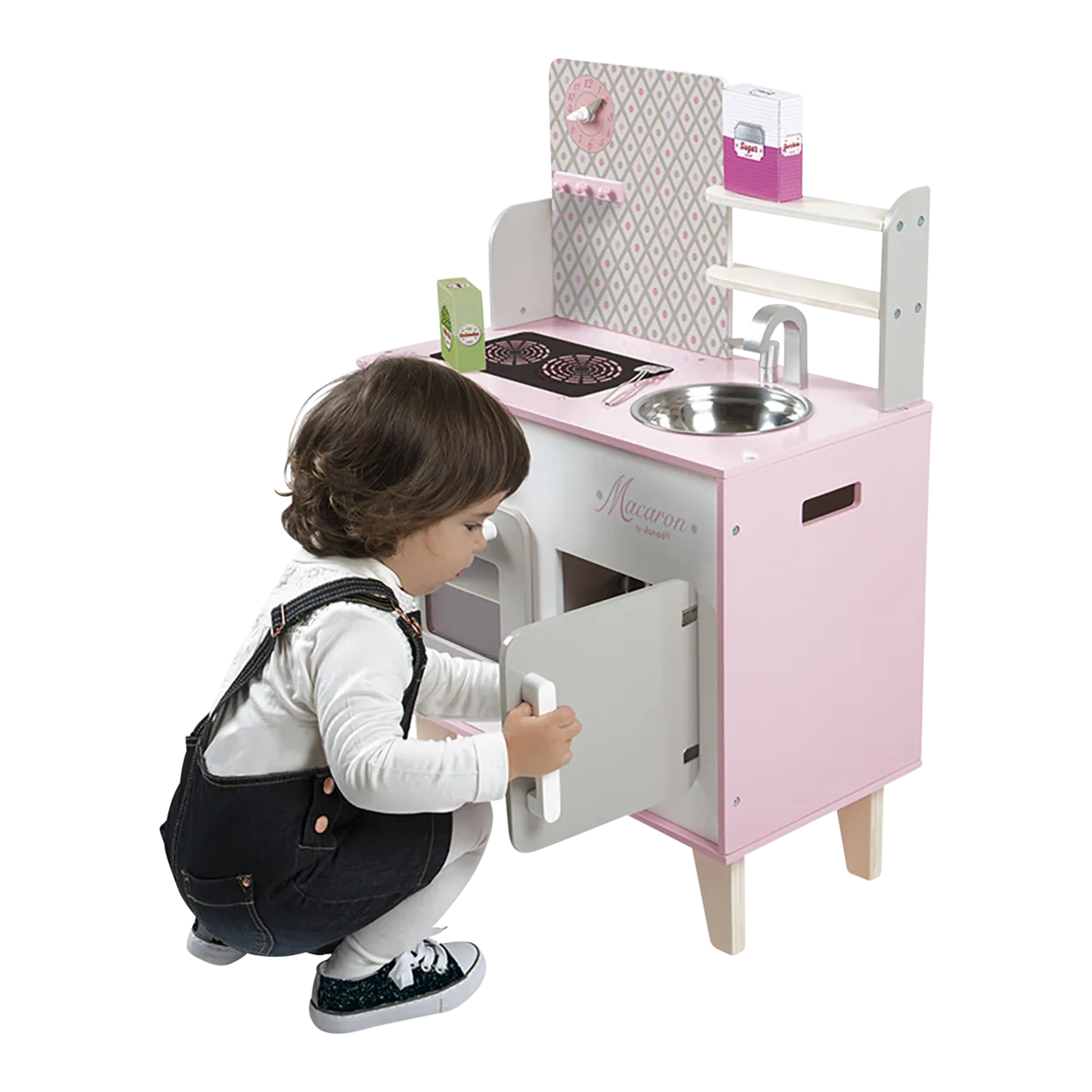 Janod Macaron Large Play Kitchen, Pink/White