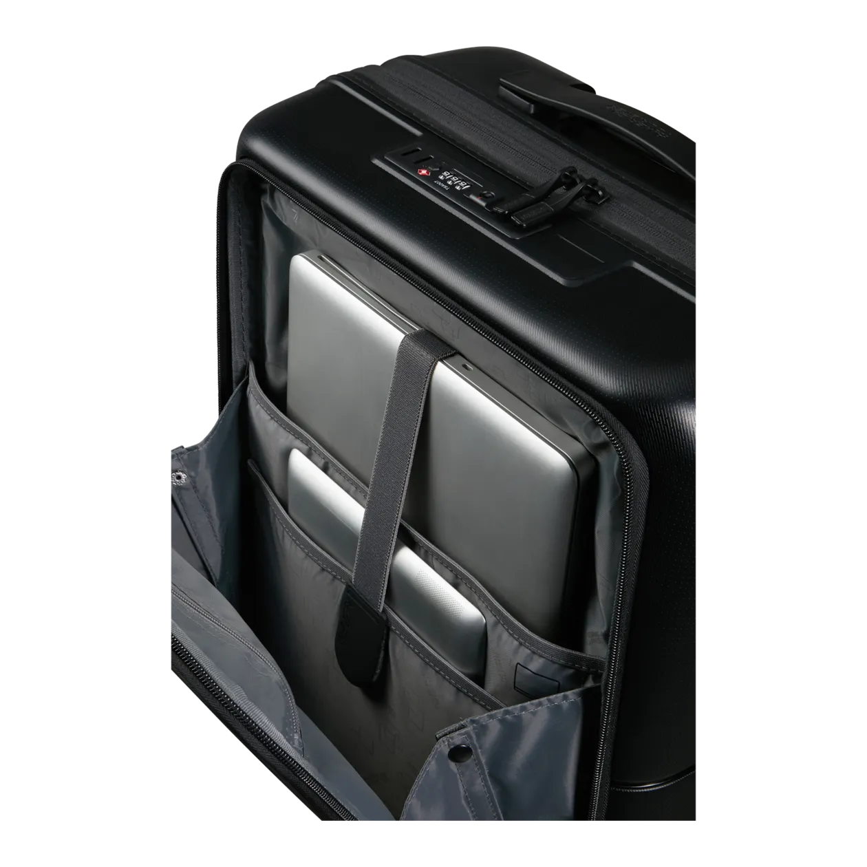 American Tourister DashPop Spinner 55/20 Frontloader Valise cabine à roulettes (extensible), True Black