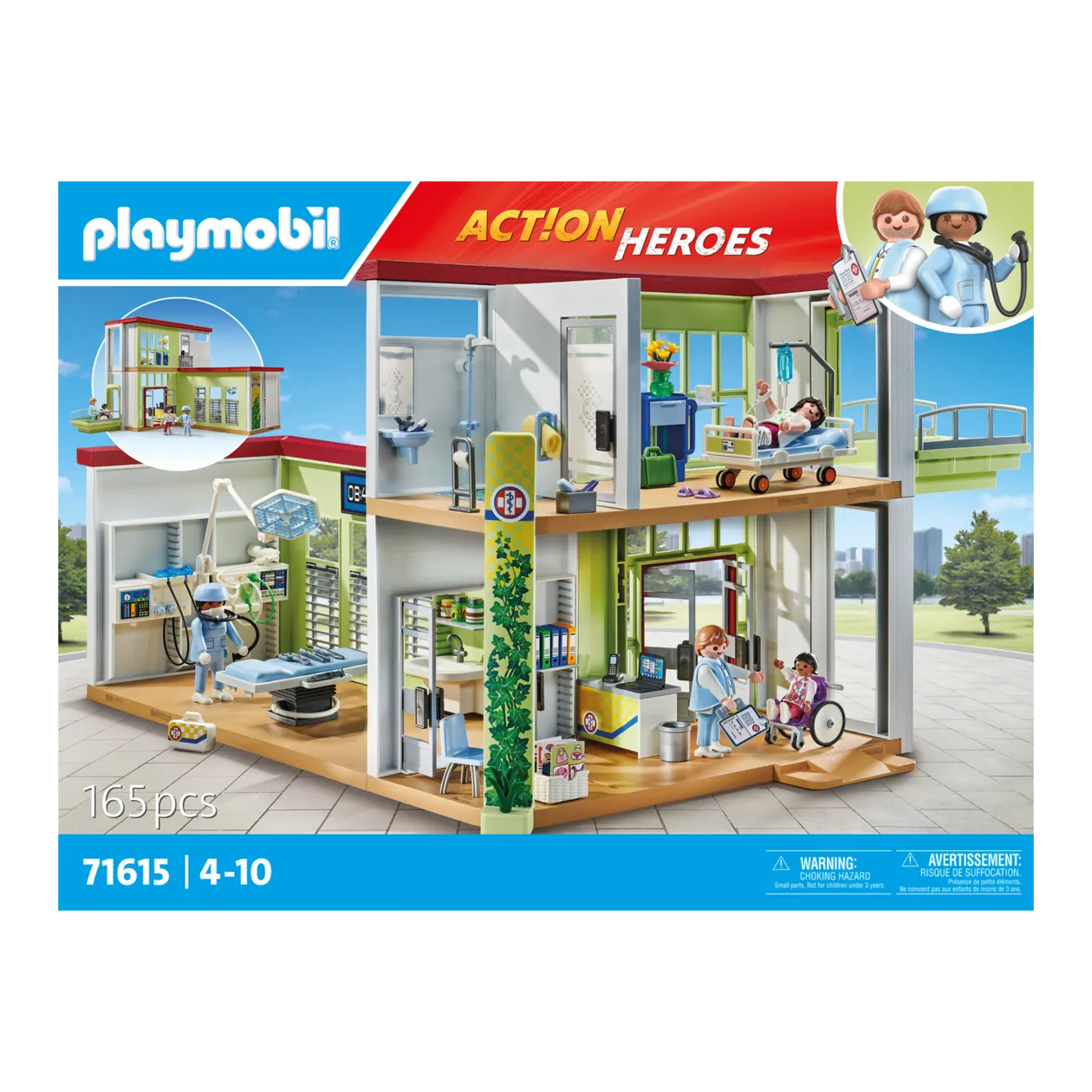 PLAYMOBIL® 71615 Hôpital aménagé Coffret