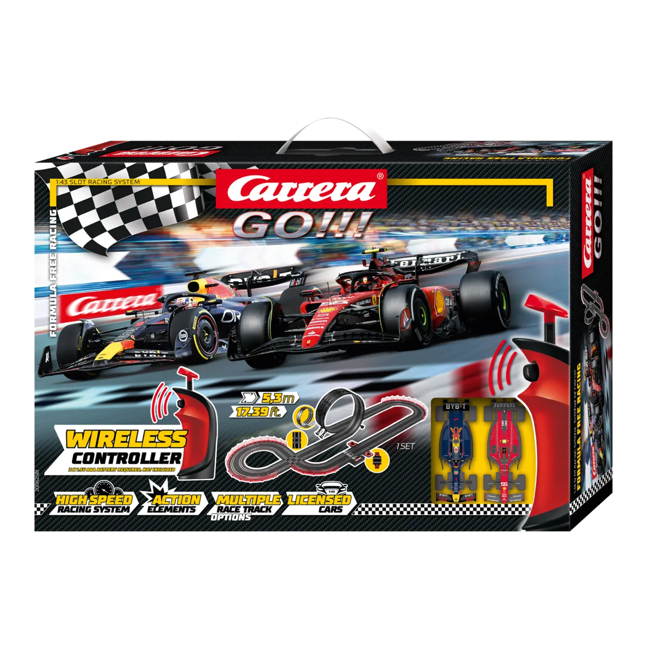 Carrera GO!!! Formula Free Racing Wireless Rennbahn-Set