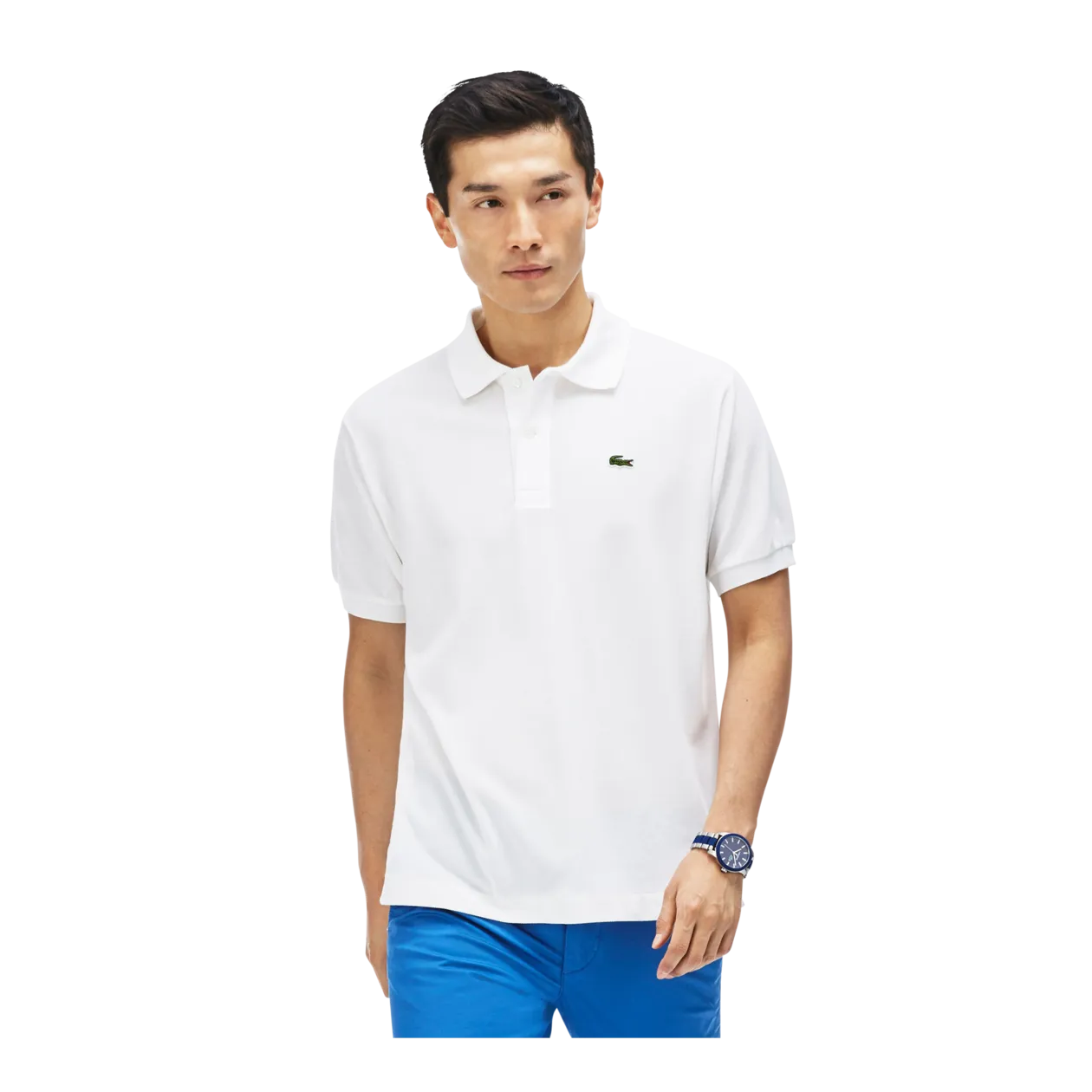 Lacoste CAIMAN, Polo homme manches courtes, blanc