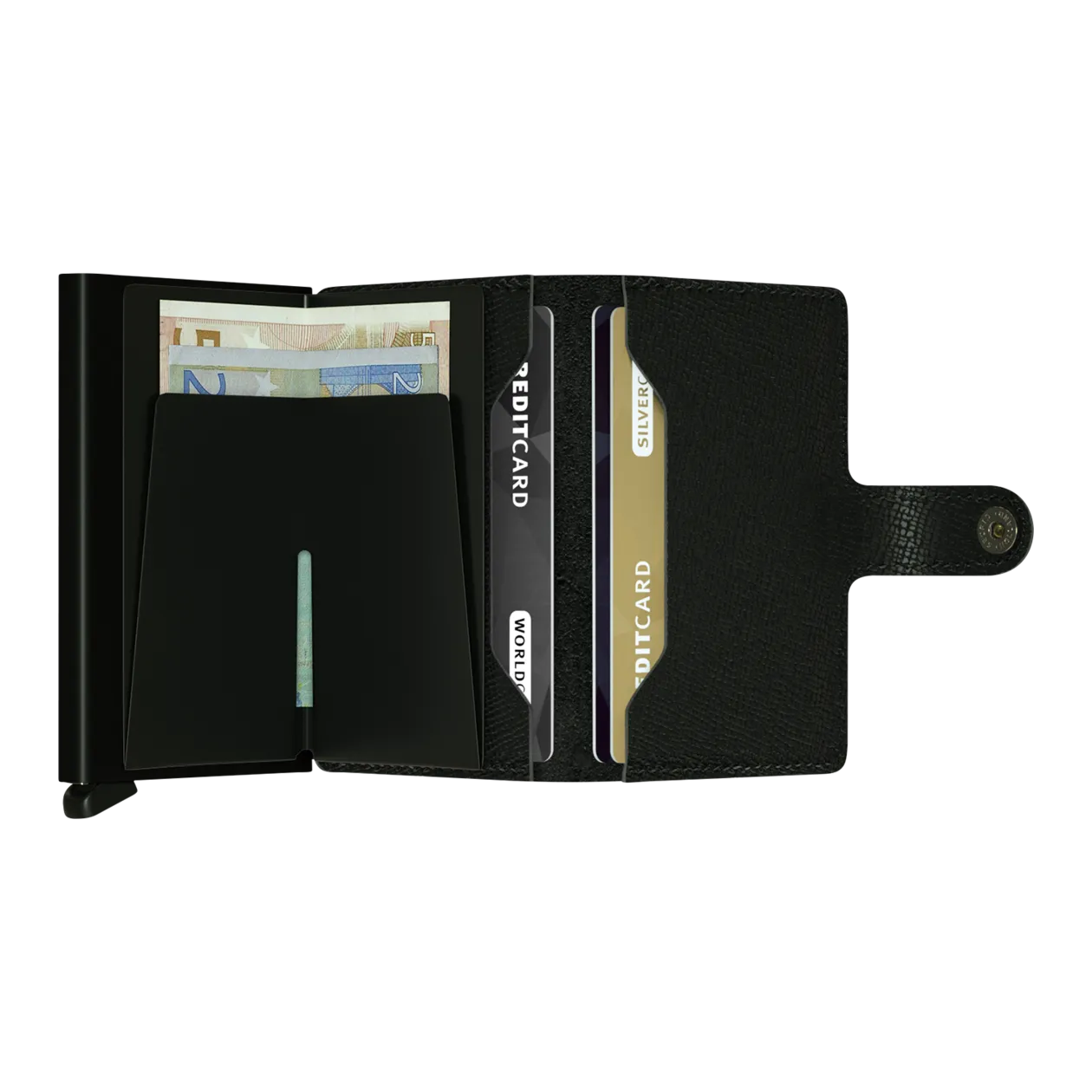 Secrid Miniwallet Portemonnaie, Crisple Black