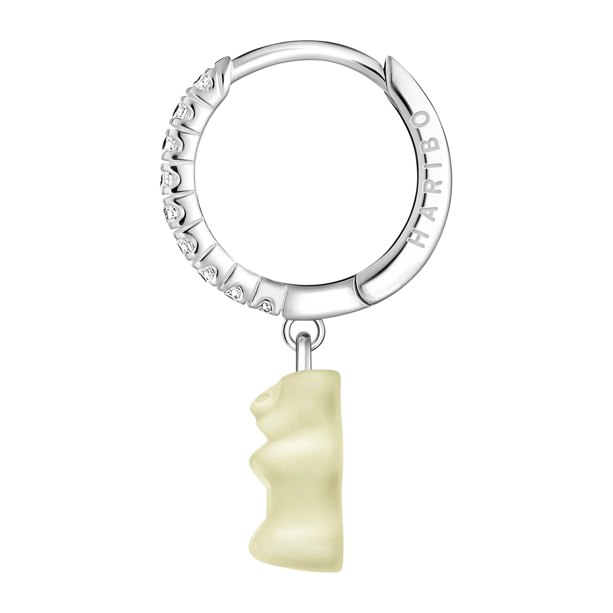 THOMAS SABO x HARIBO Boucle d'oreille créole, argenté/blanc