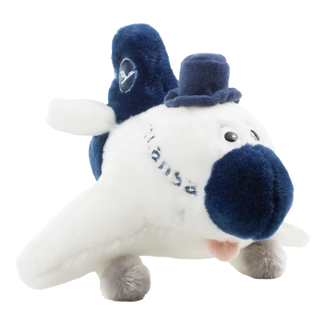 Lufthansa Plush Plane Toy, White/Blue