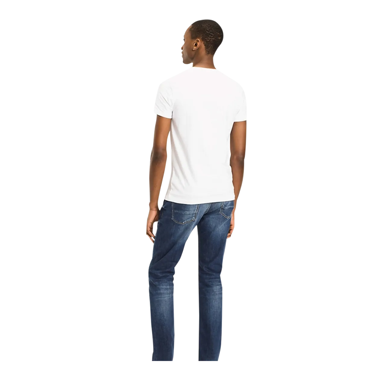 Tommy Hilfiger Core Stretch Slim V-Neck T-shirt pour homme, manches courtes, Bright White