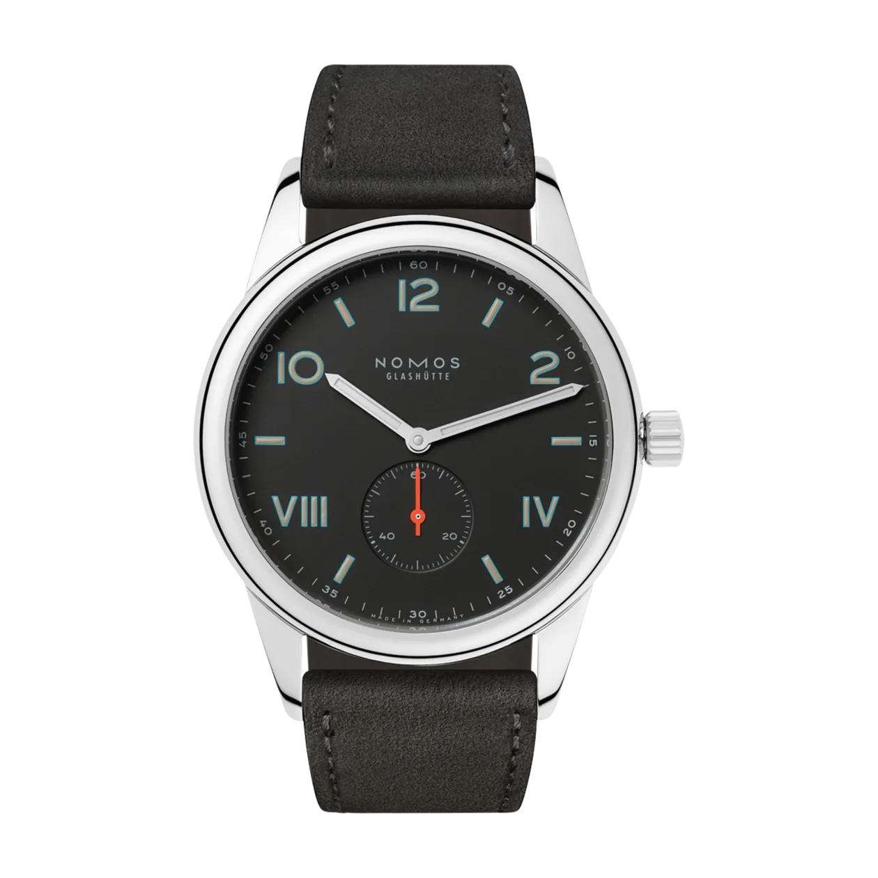 NOMOS Glashutte Club Campus 38 Night Wristwatch Silver Black Worldshop