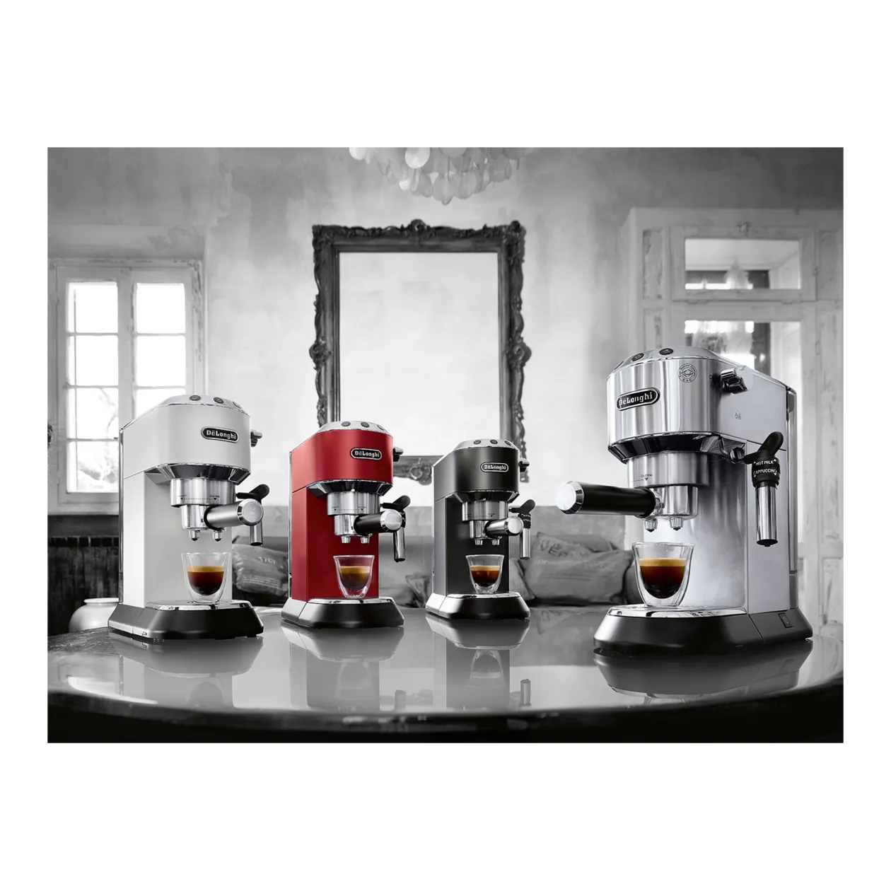 De’Longhi DEDICA Style EC 685 Espresso Machine, Shiny Metal