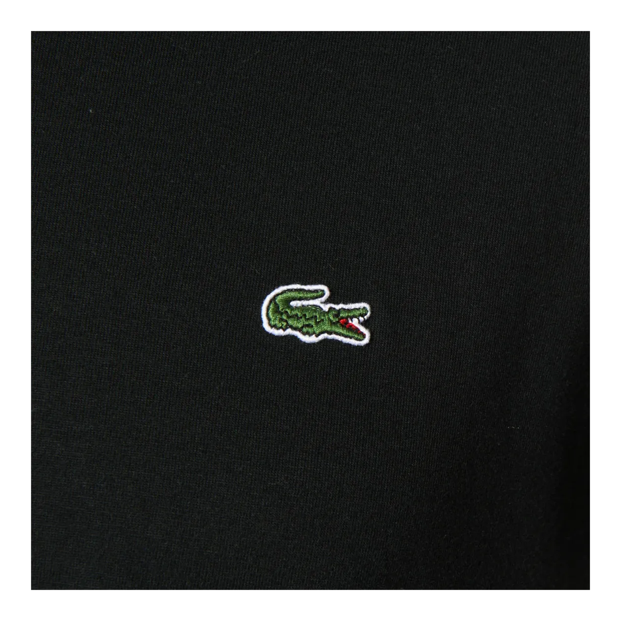 Lacoste T-shirt col en V, homme, manches courtes, noir